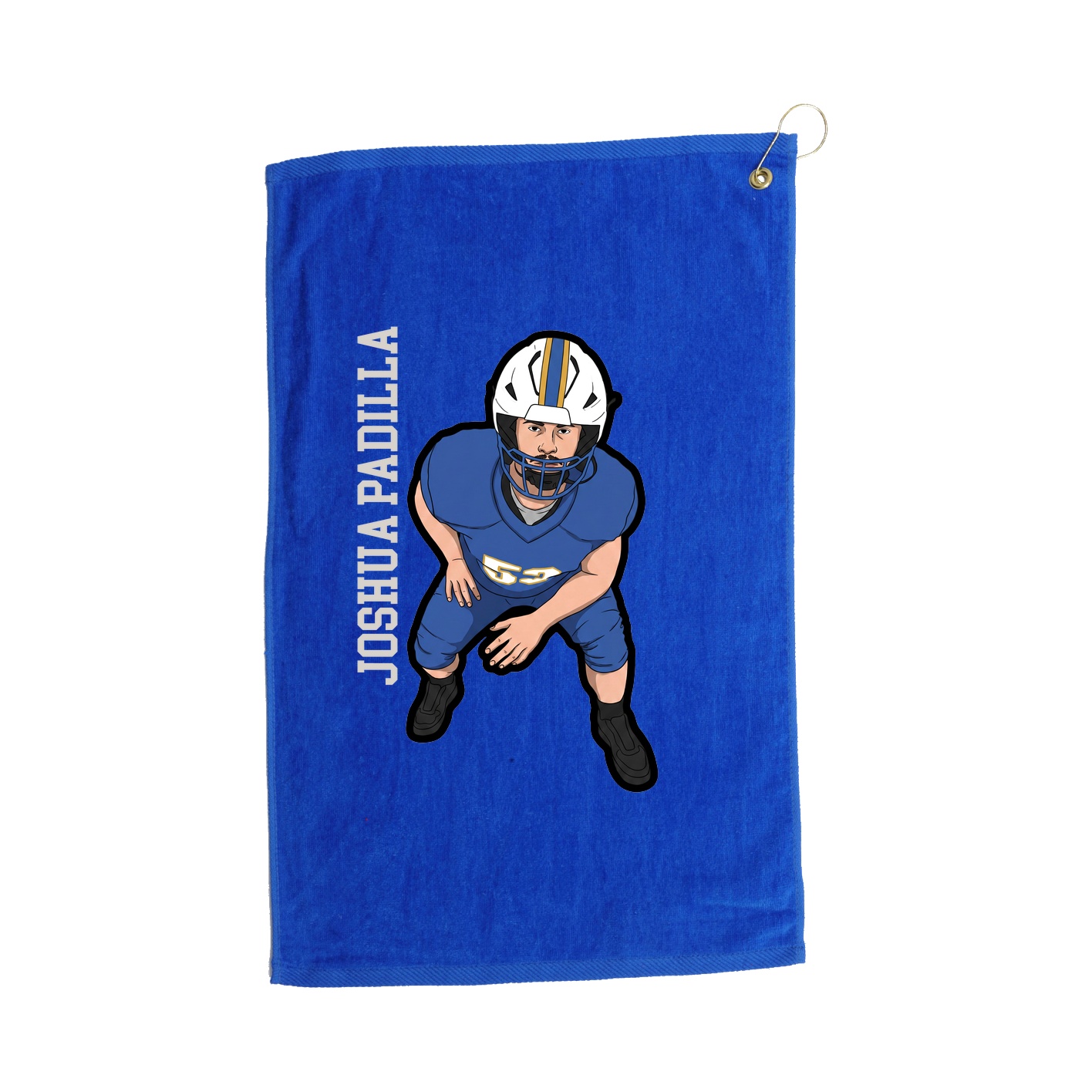 Golf Towel — Name Vertical in Royal