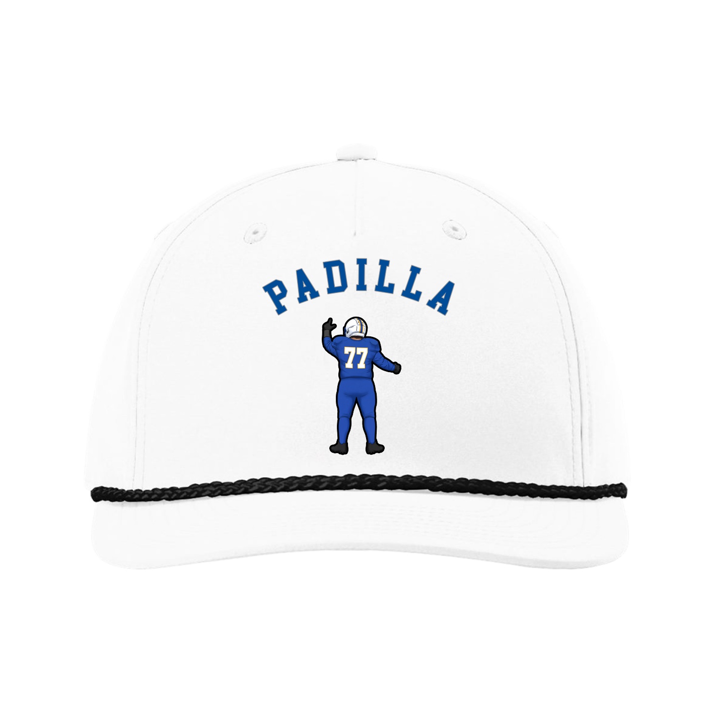 Five-Panel Classic Rope Cap — Shirsey Arch in White