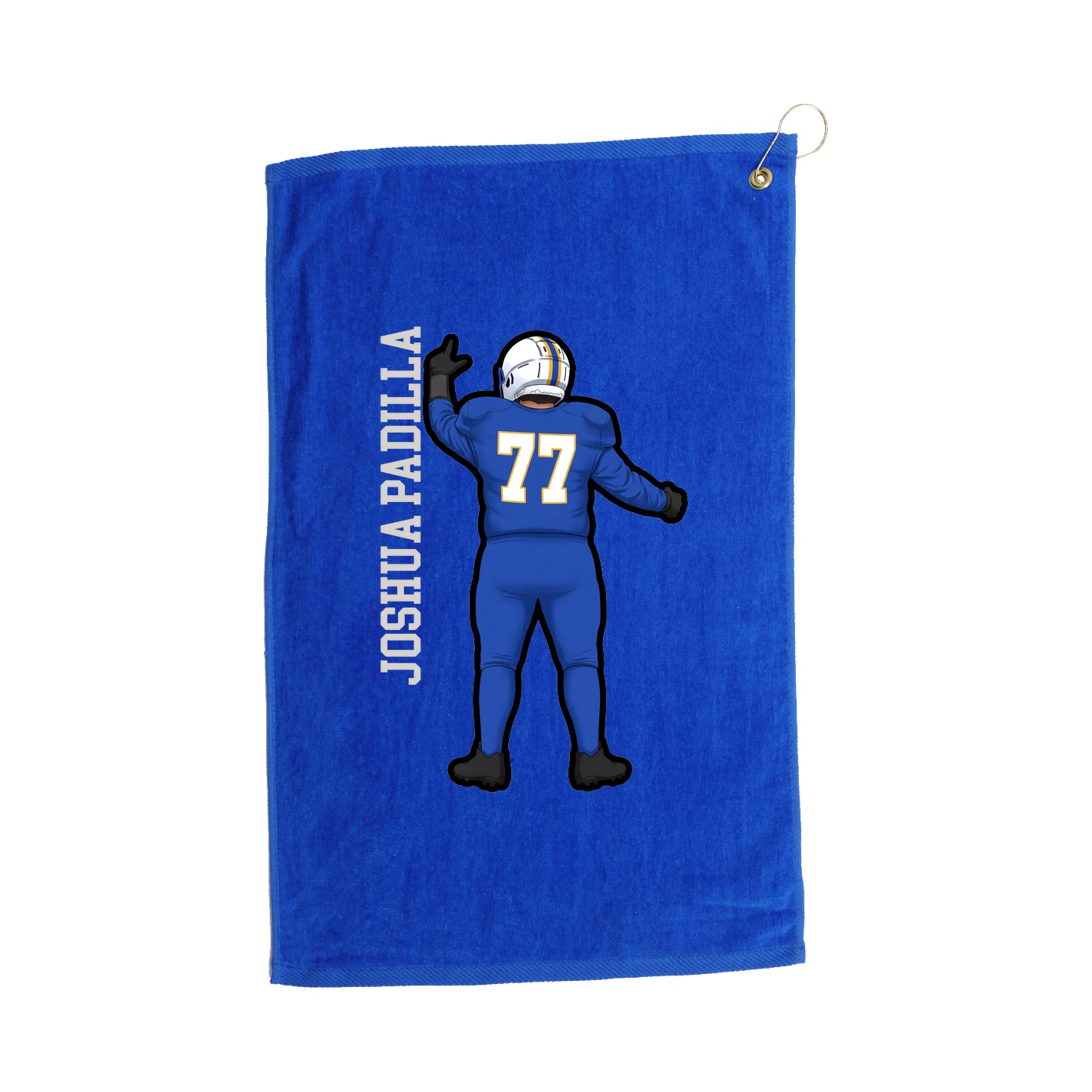 Golf Towel — Name Vertical in Royal