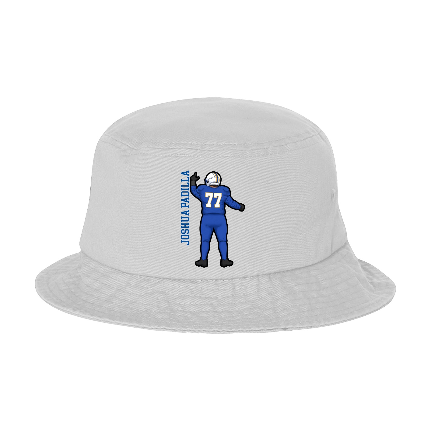 Bucket Cap — Name Vertical in White