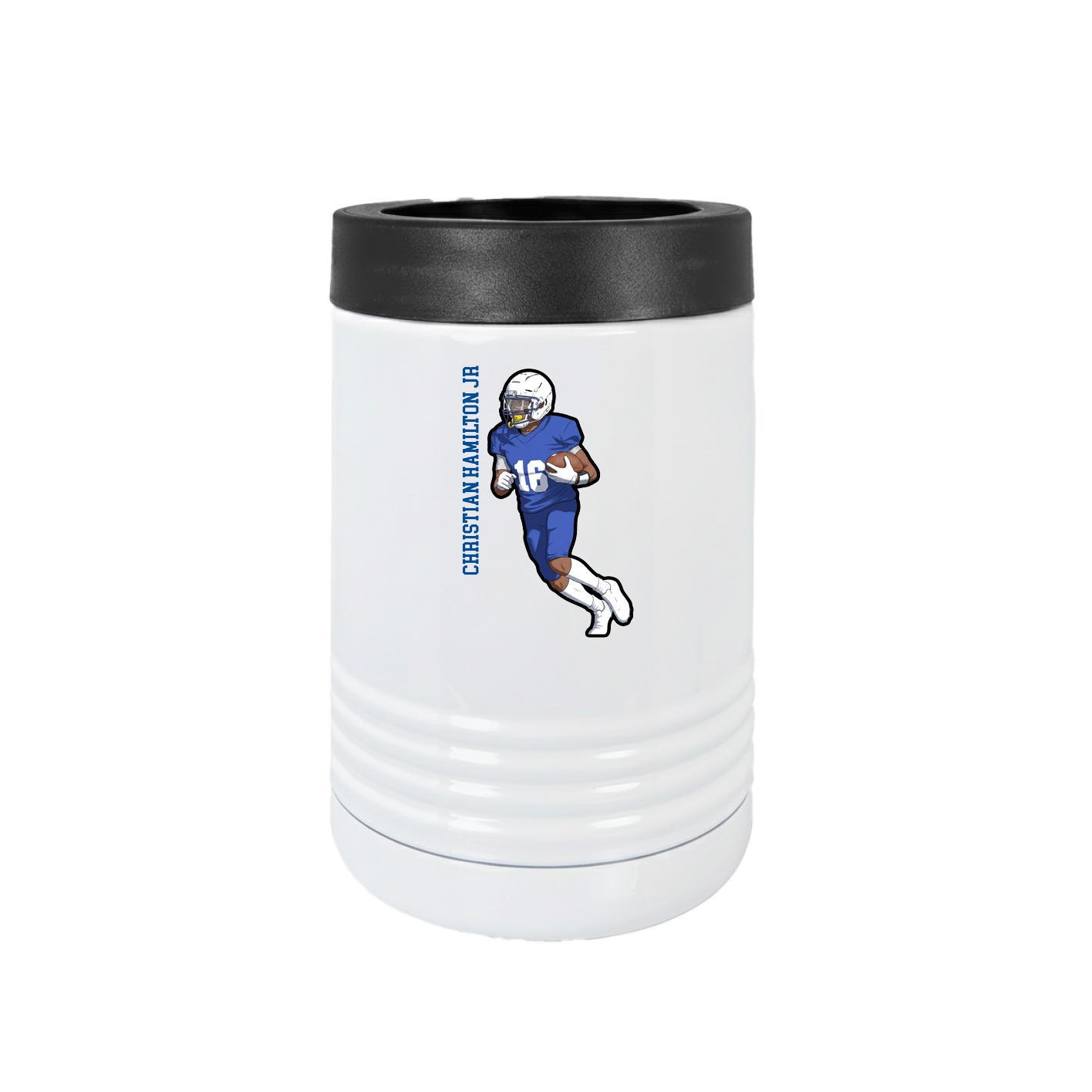 Beverage Holder — Name Vertical in White