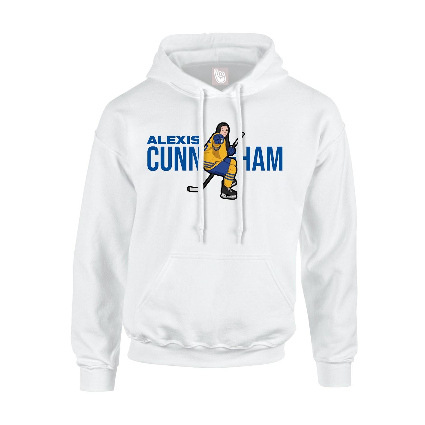Youth Hoodie — Player Name in White