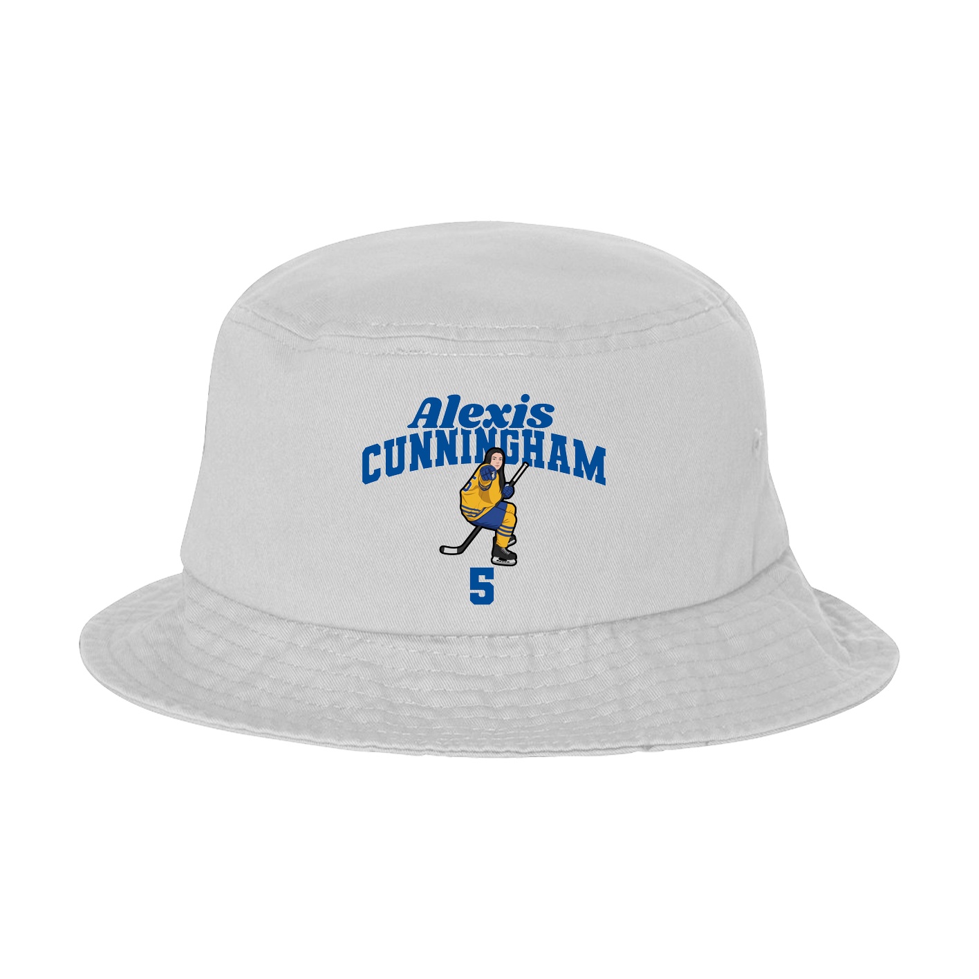 Bucket Cap — Signature Arch in White
