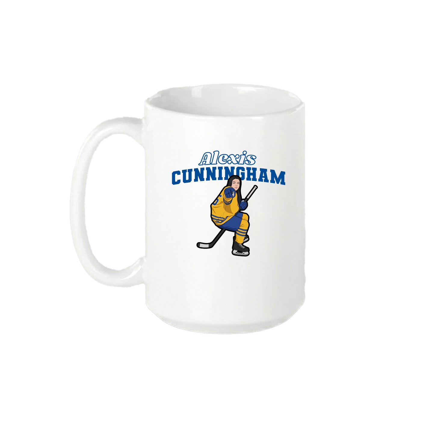 15oz Coffee Mug — Name Arch in White