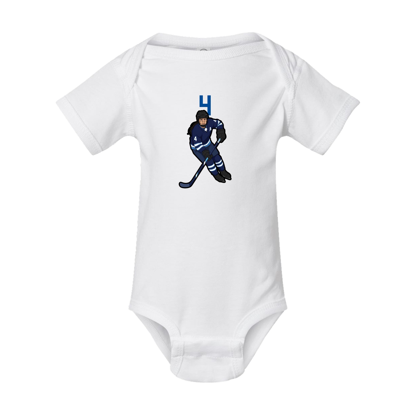Baby Onesie — Number Top in White