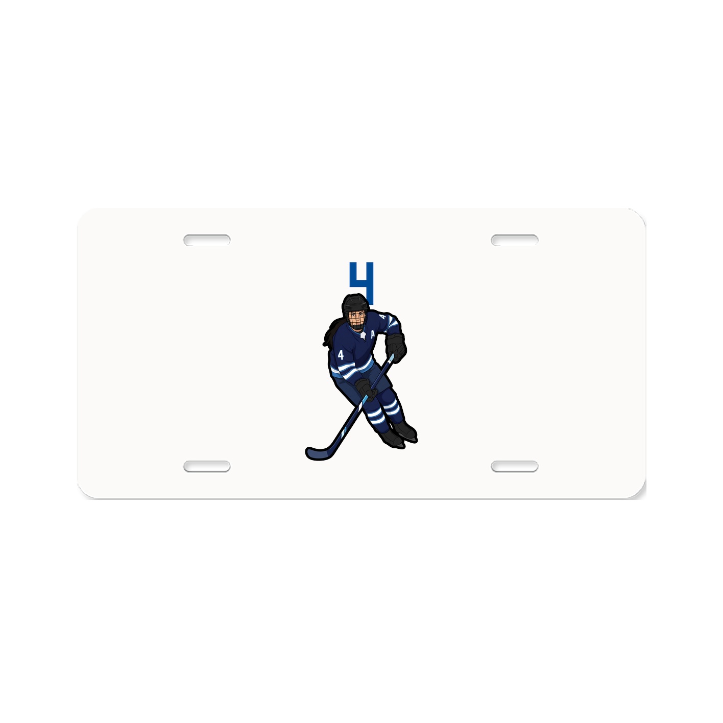 License Plate — Number Top in Classic