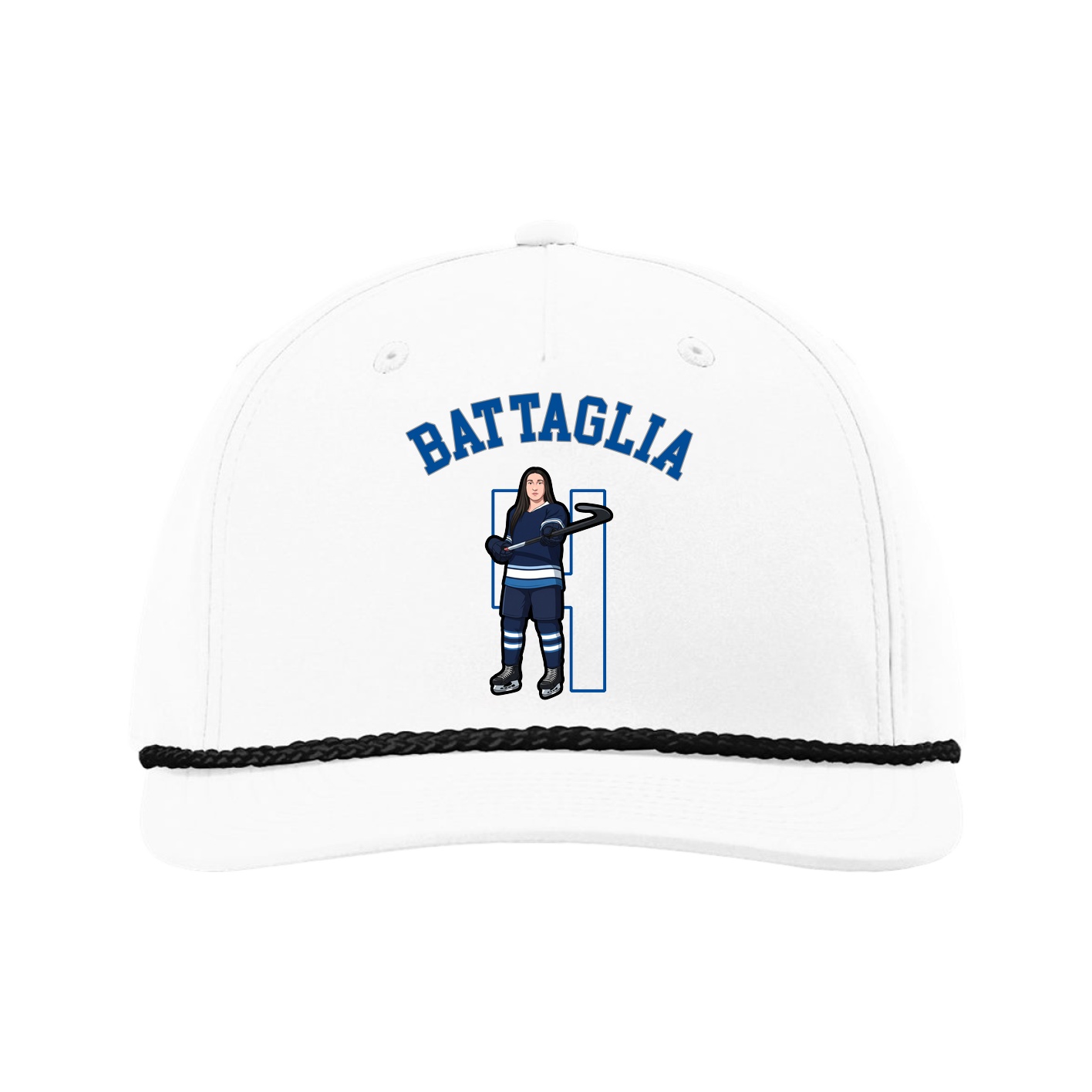 Five-Panel Classic Rope Cap — Shirsey Arch in White