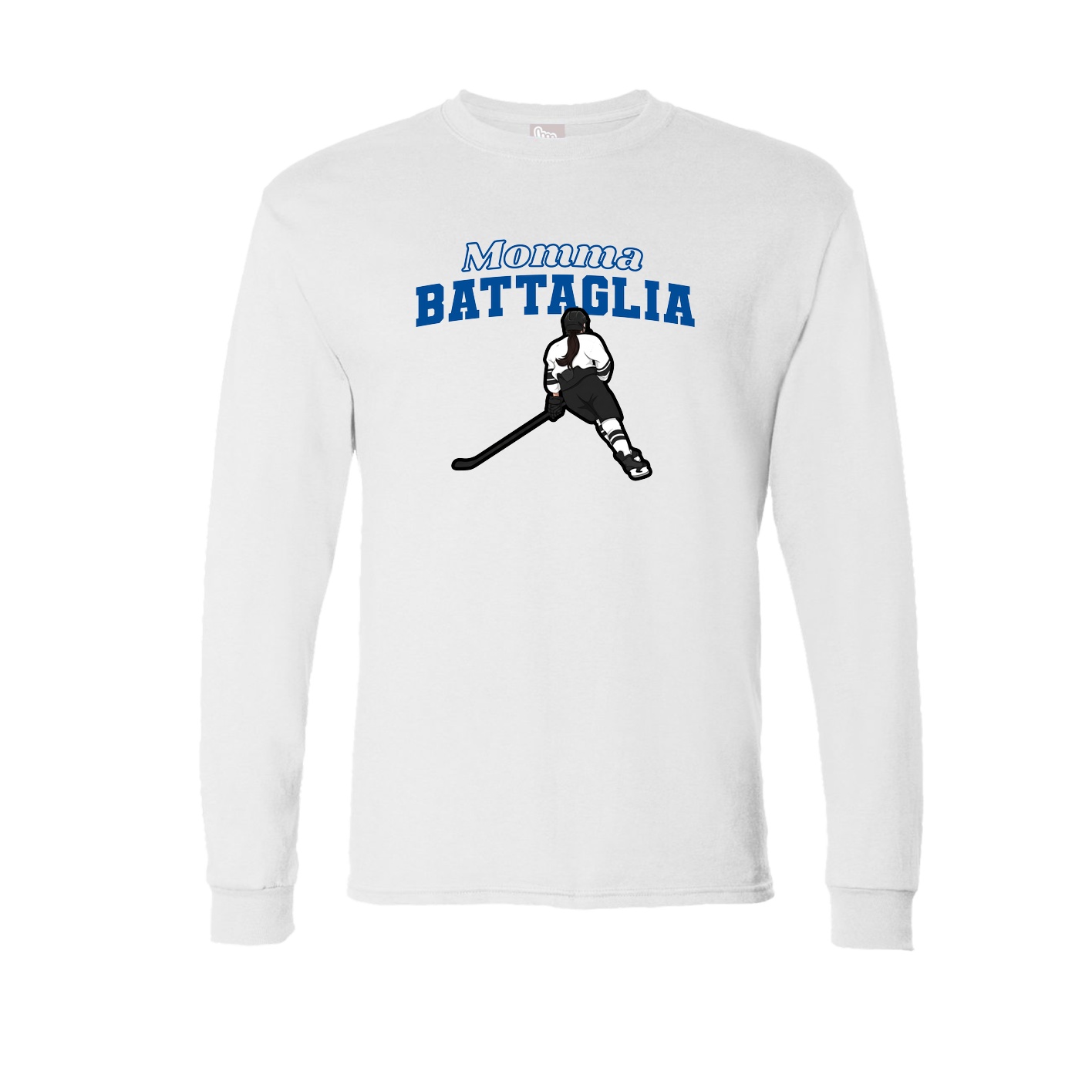 Long Sleeve Tee — Mothers Day Block in White