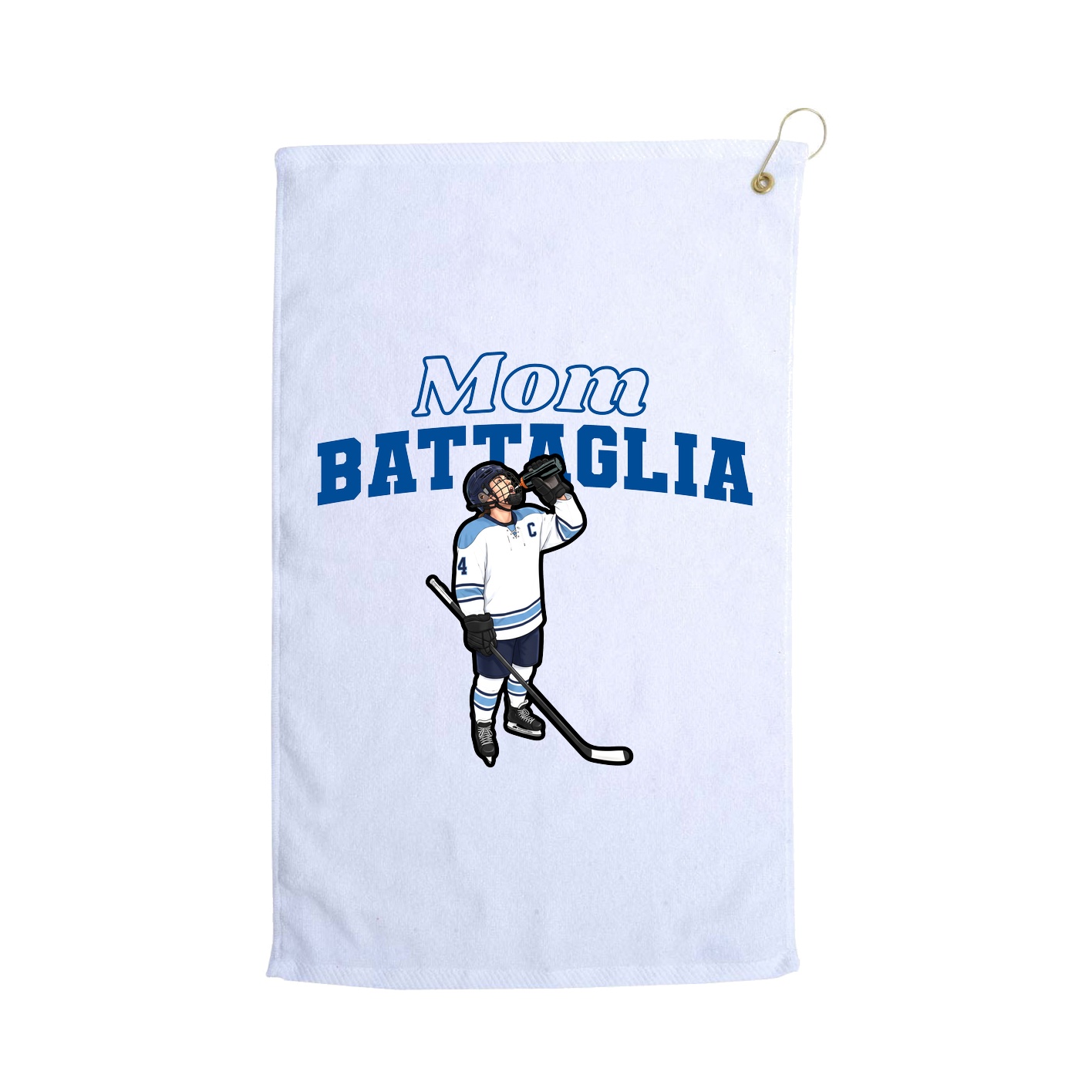 Golf Towel — Mothers Day Block in White