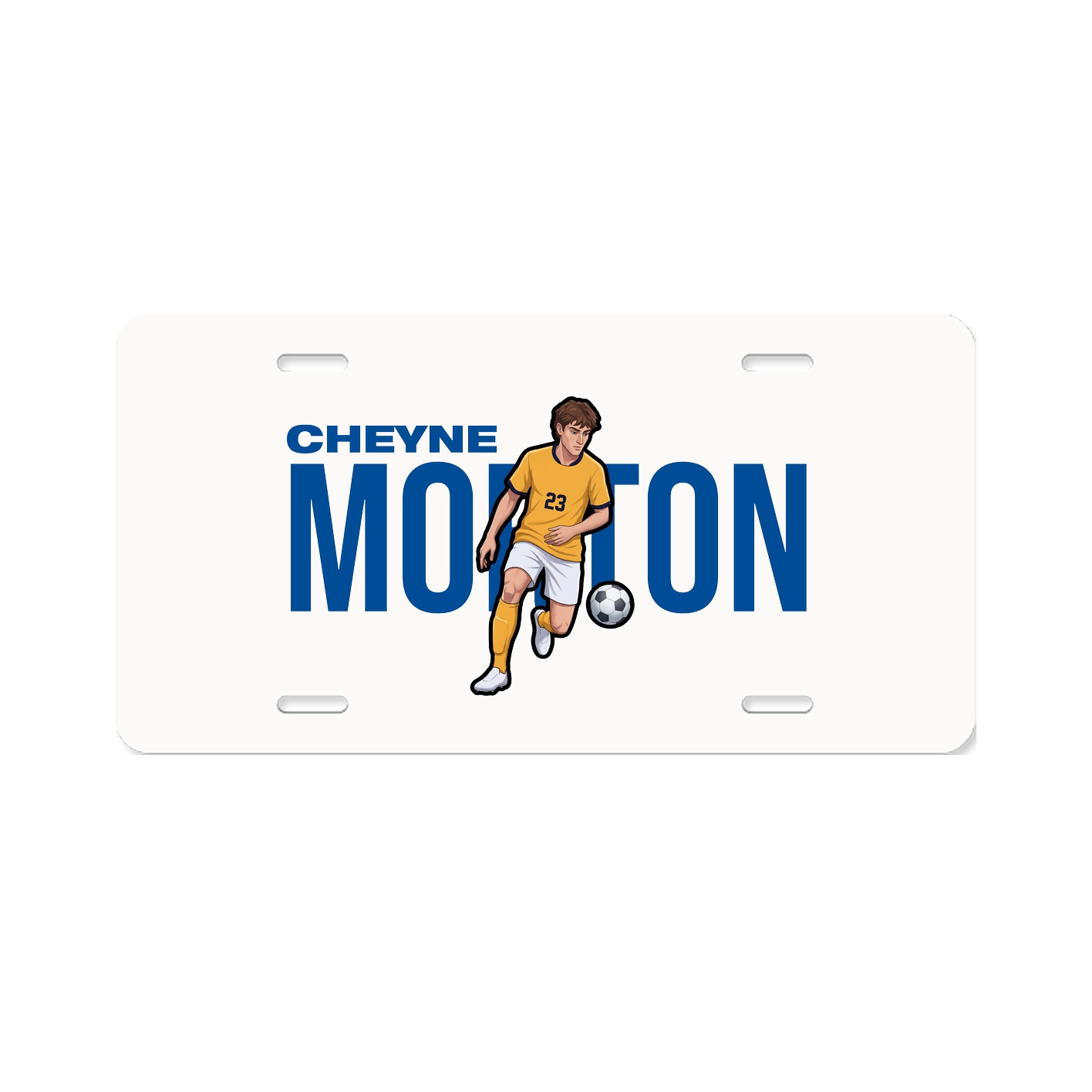 License Plate — Player Name in Classic