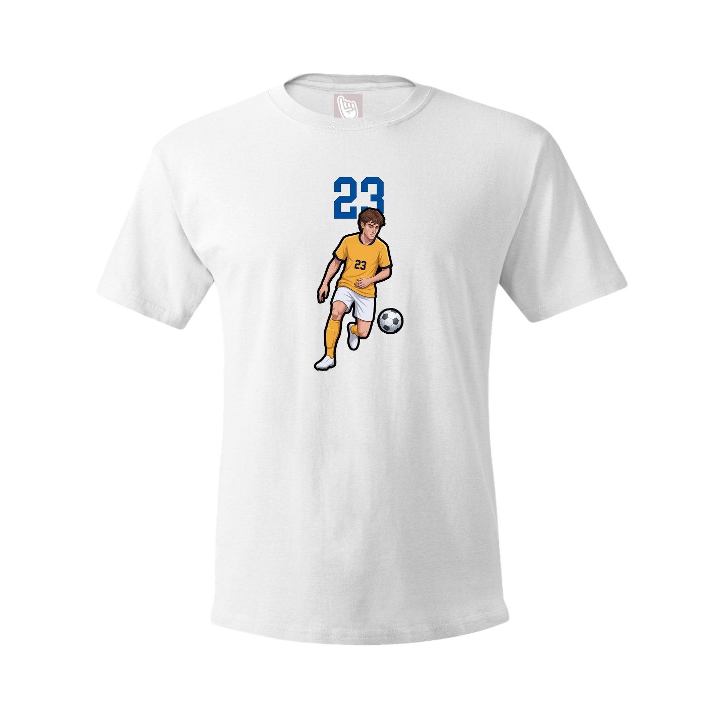 Youth Tee — Number Top in White