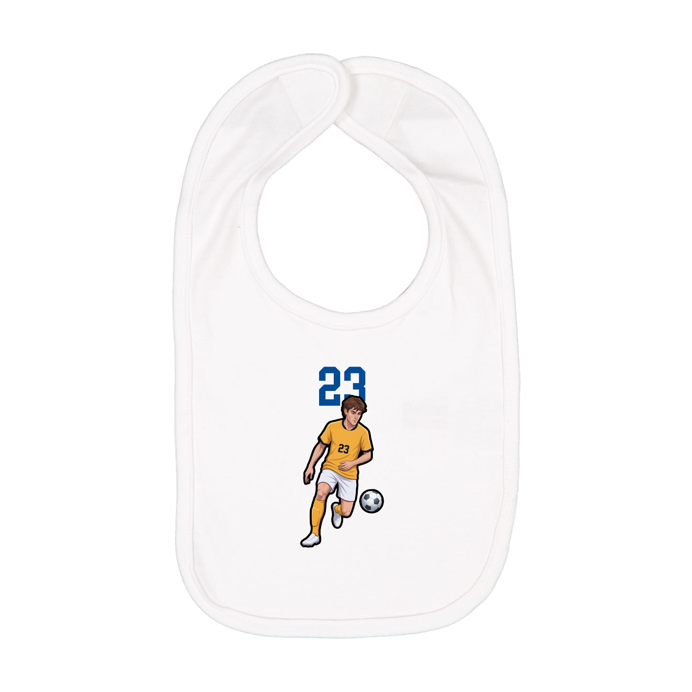 Infant Bib — Number Top in White