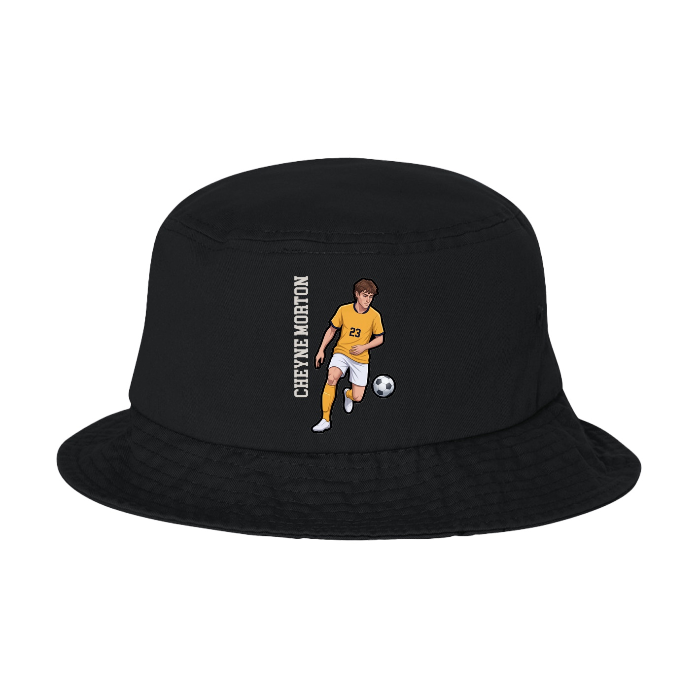 Bucket Cap — Name Vertical in Black