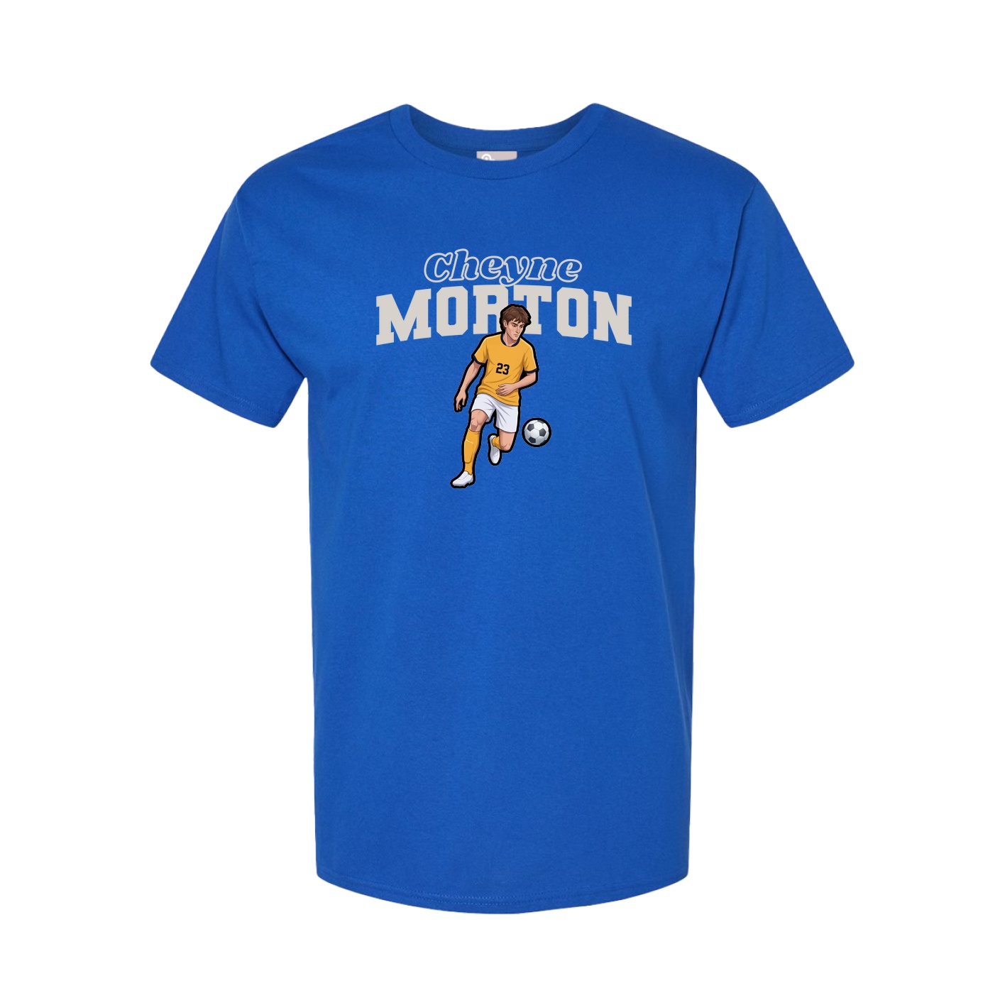Youth Tee — Name Arch in Royal