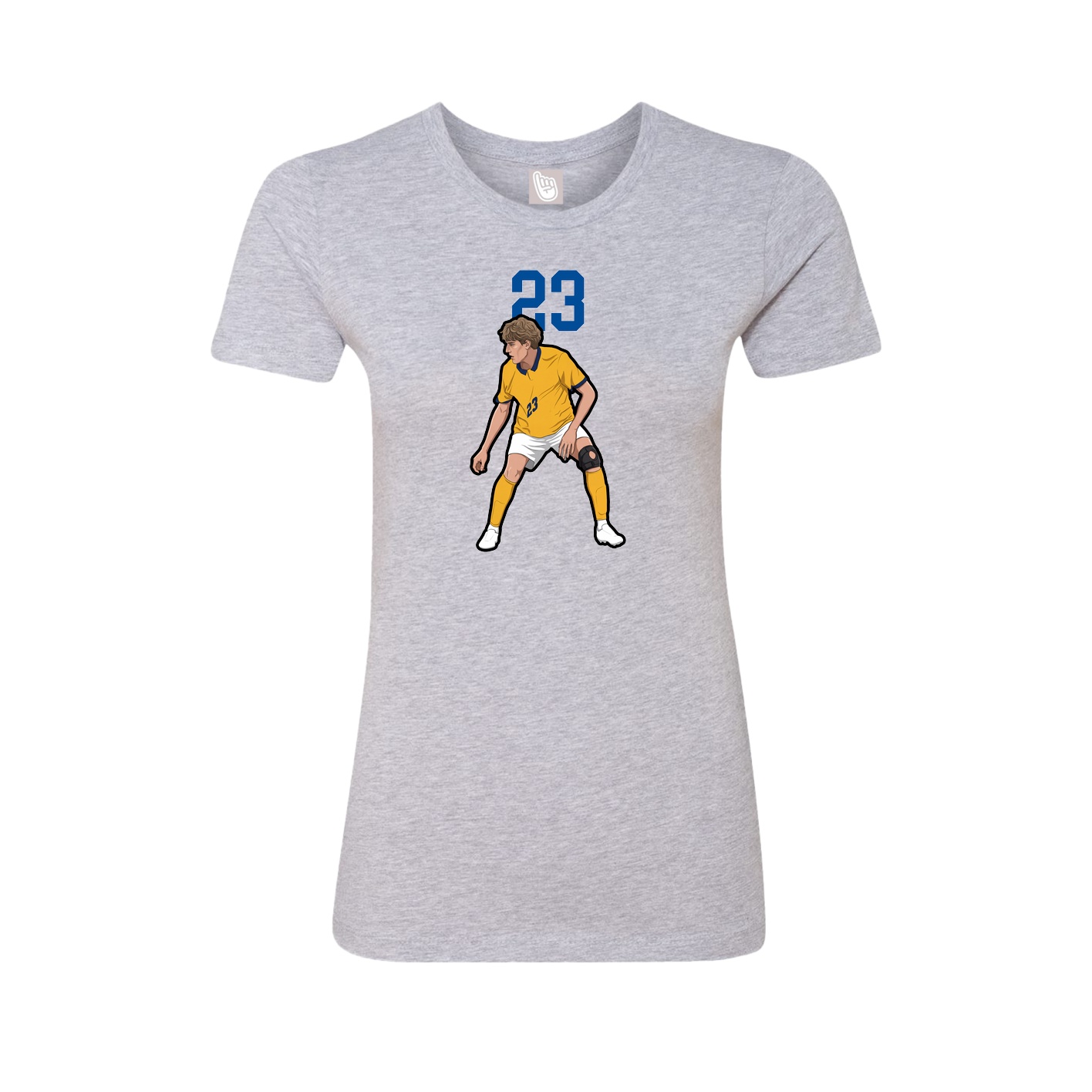 Fitted Women's Tee — Number Top in Grey