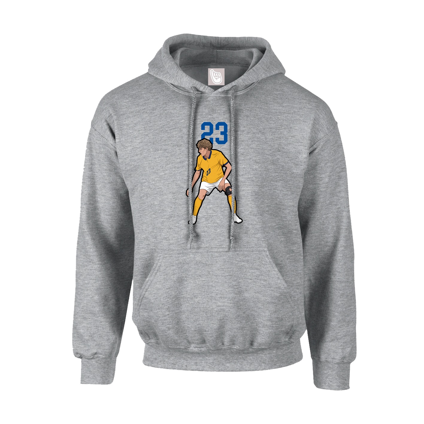 Youth Hoodie — Number Top in Grey
