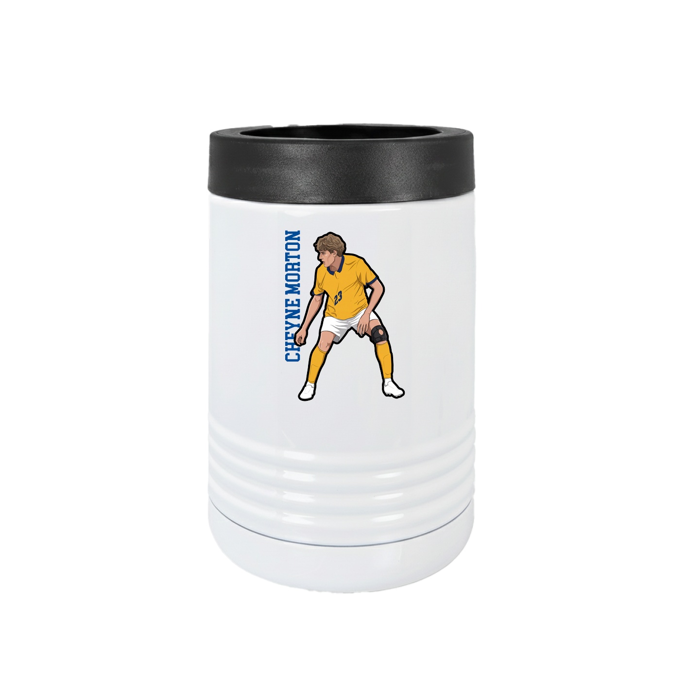 Beverage Holder — Name Vertical in White