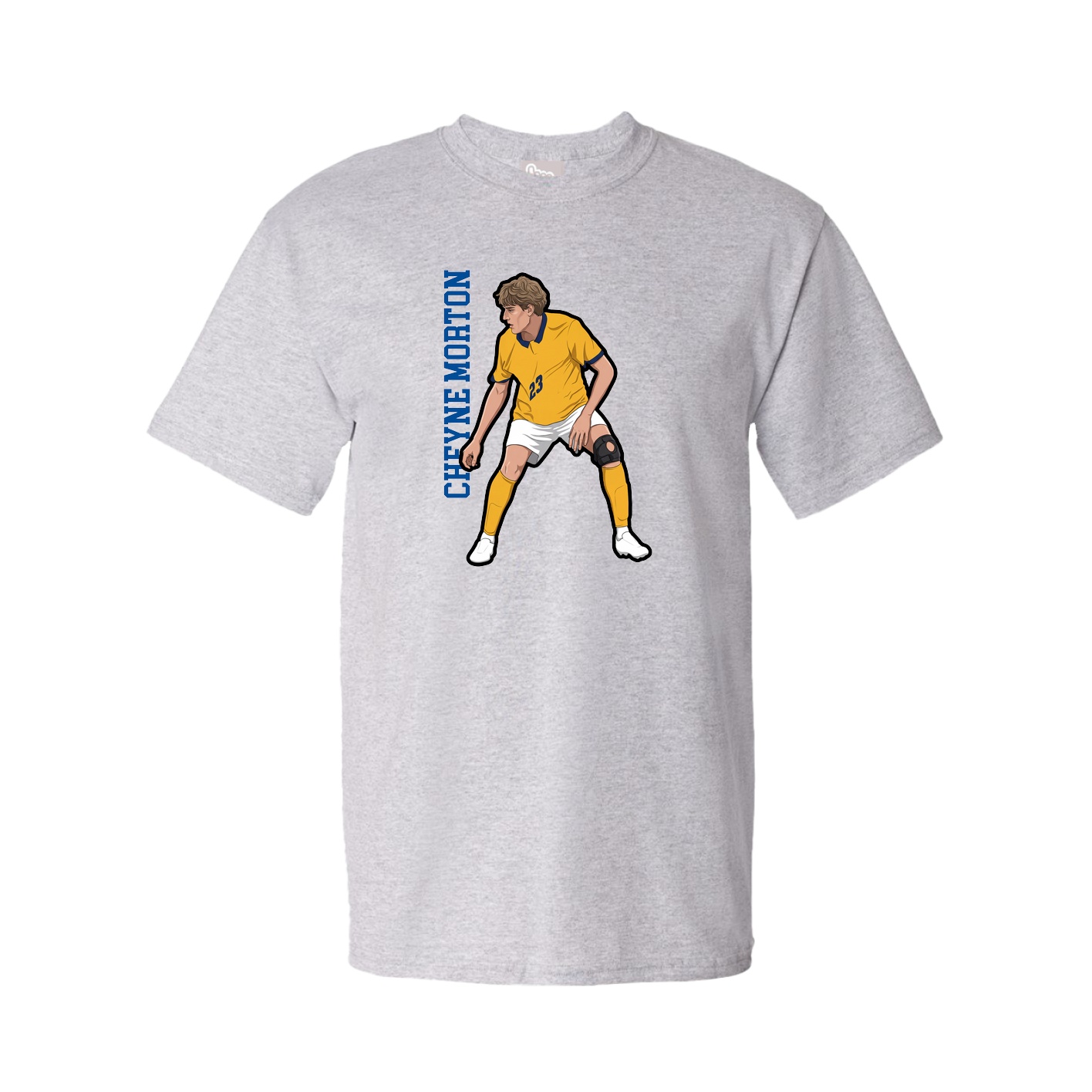 Tee — Name Vertical in Grey