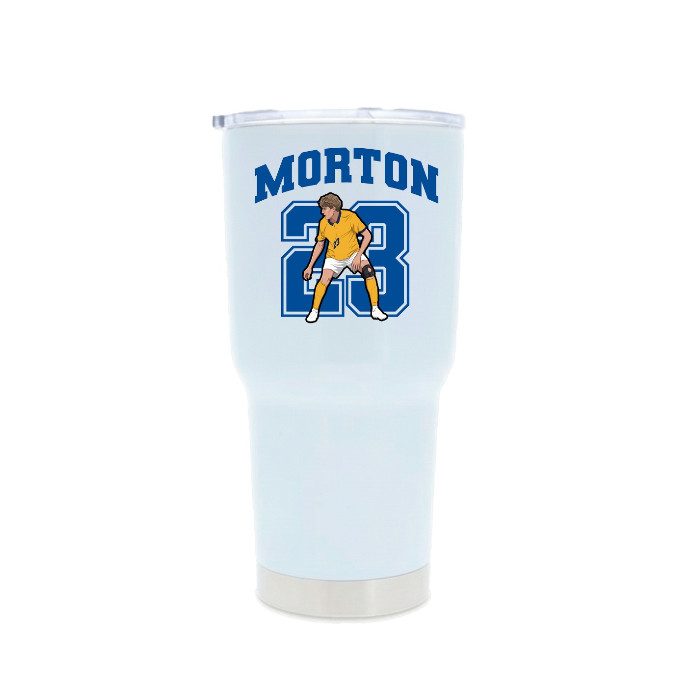 30oz Stainless Steel Tumbler — Number in White