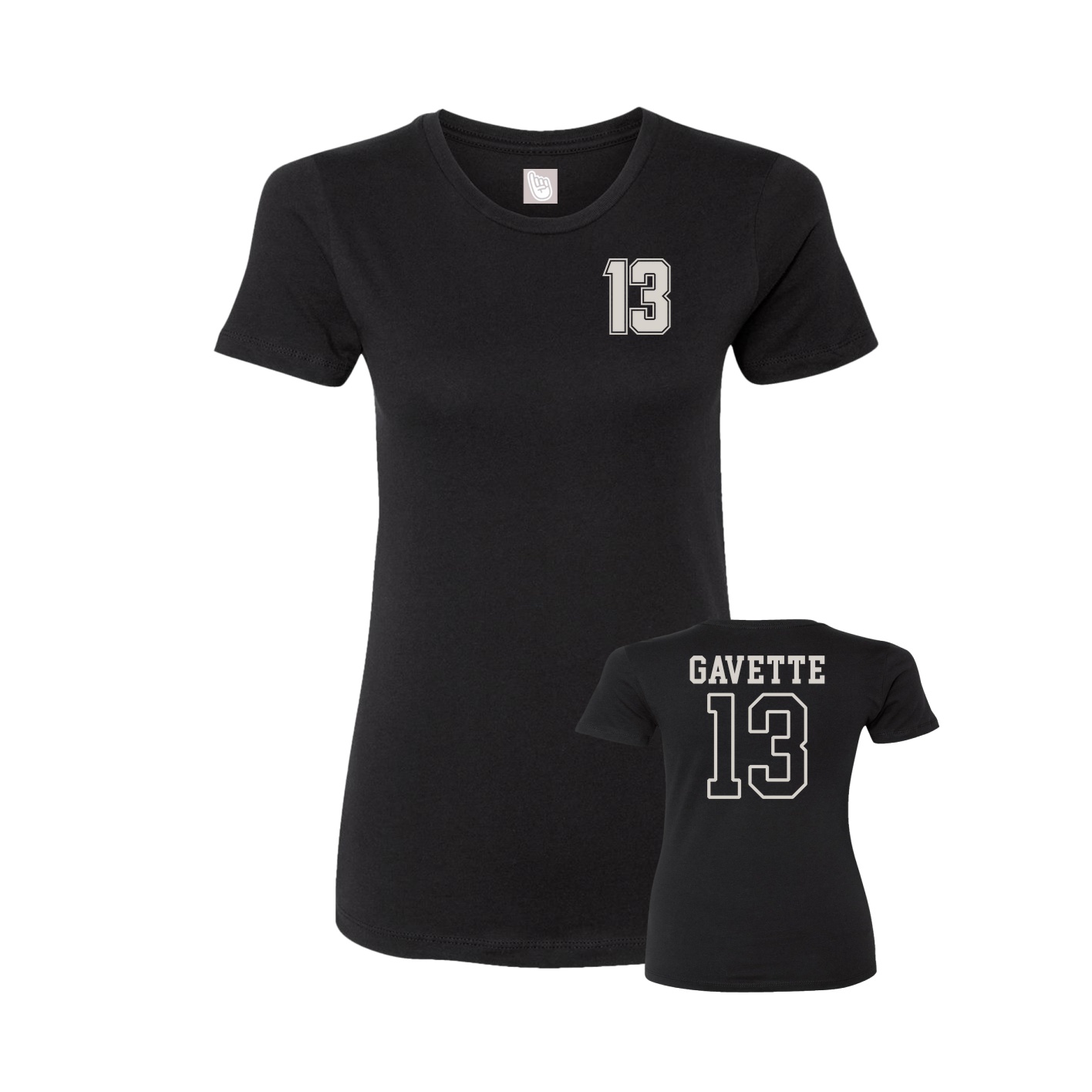 Fitted Women's Tee — Chest Back in Black