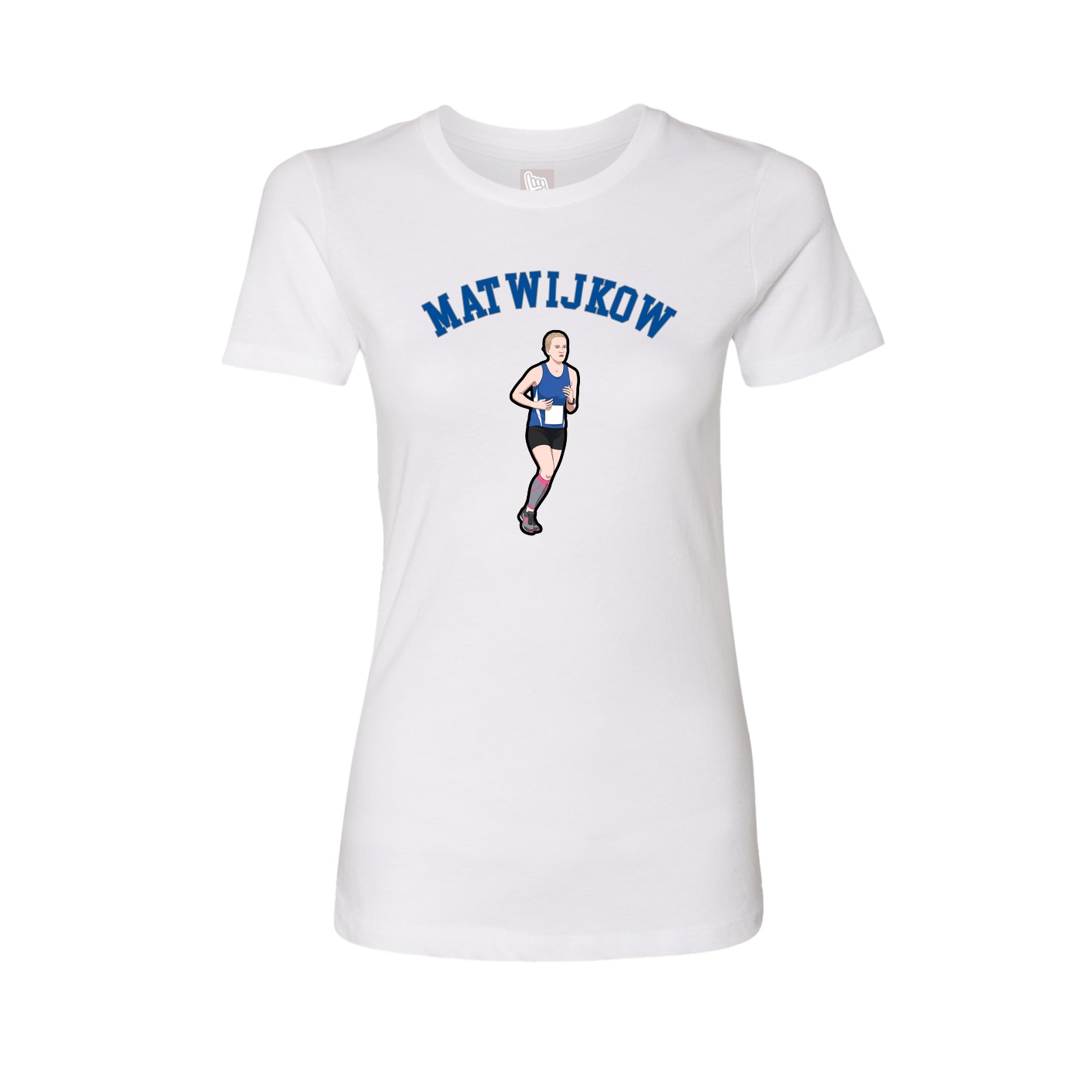 Fitted Women's Tee — Shirsey Arch in White