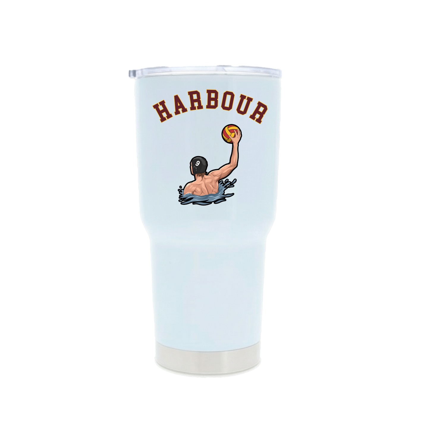 30oz Stainless Steel Tumbler — Shirsey Arch in White