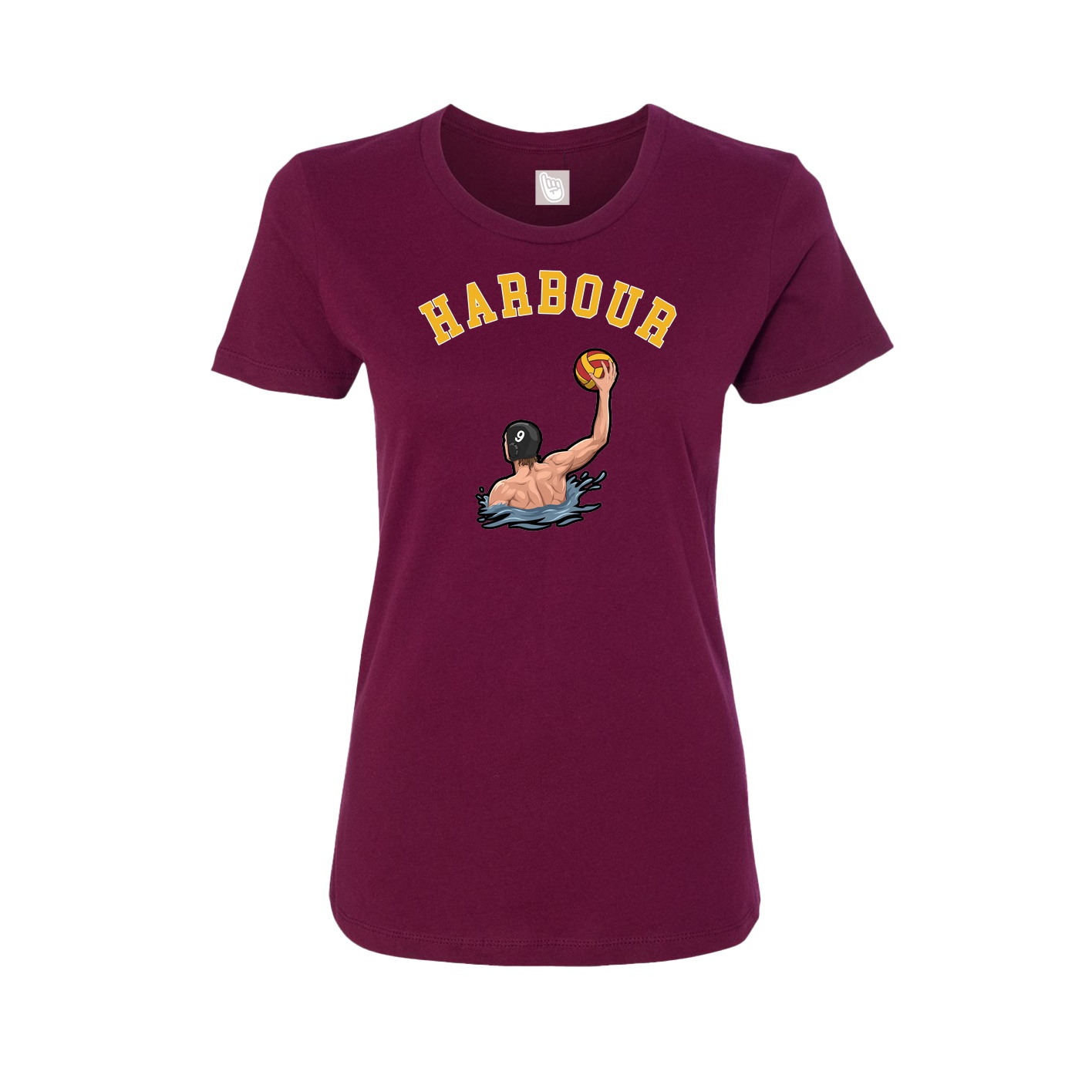 Fitted Women's Tee — Shirsey Arch in Maroon