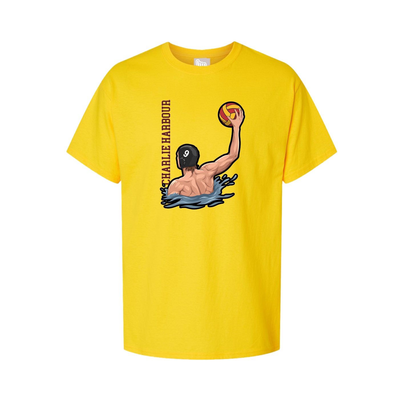 Youth Tee — Name Vertical in Gold