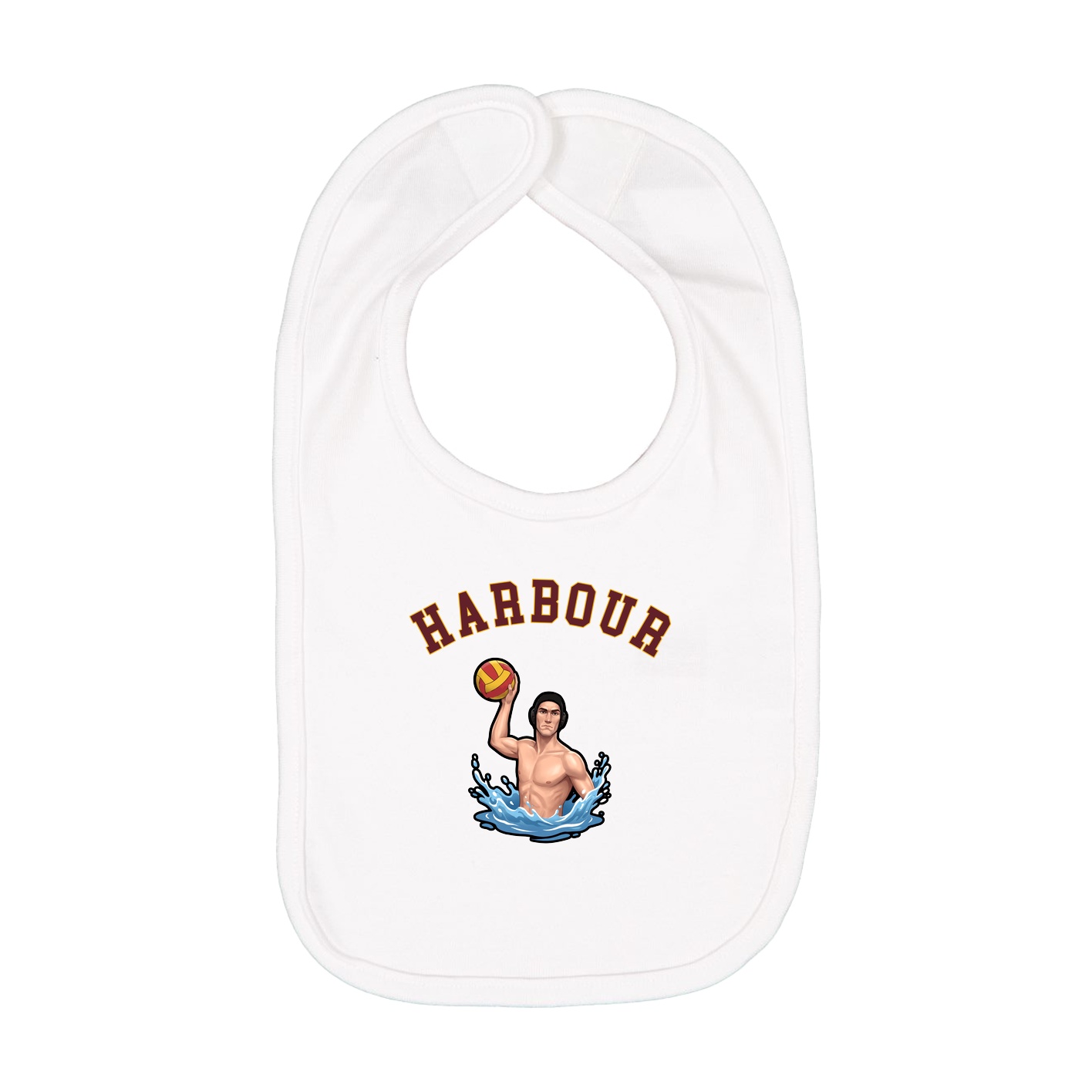 Infant Bib — Shirsey Arch in White