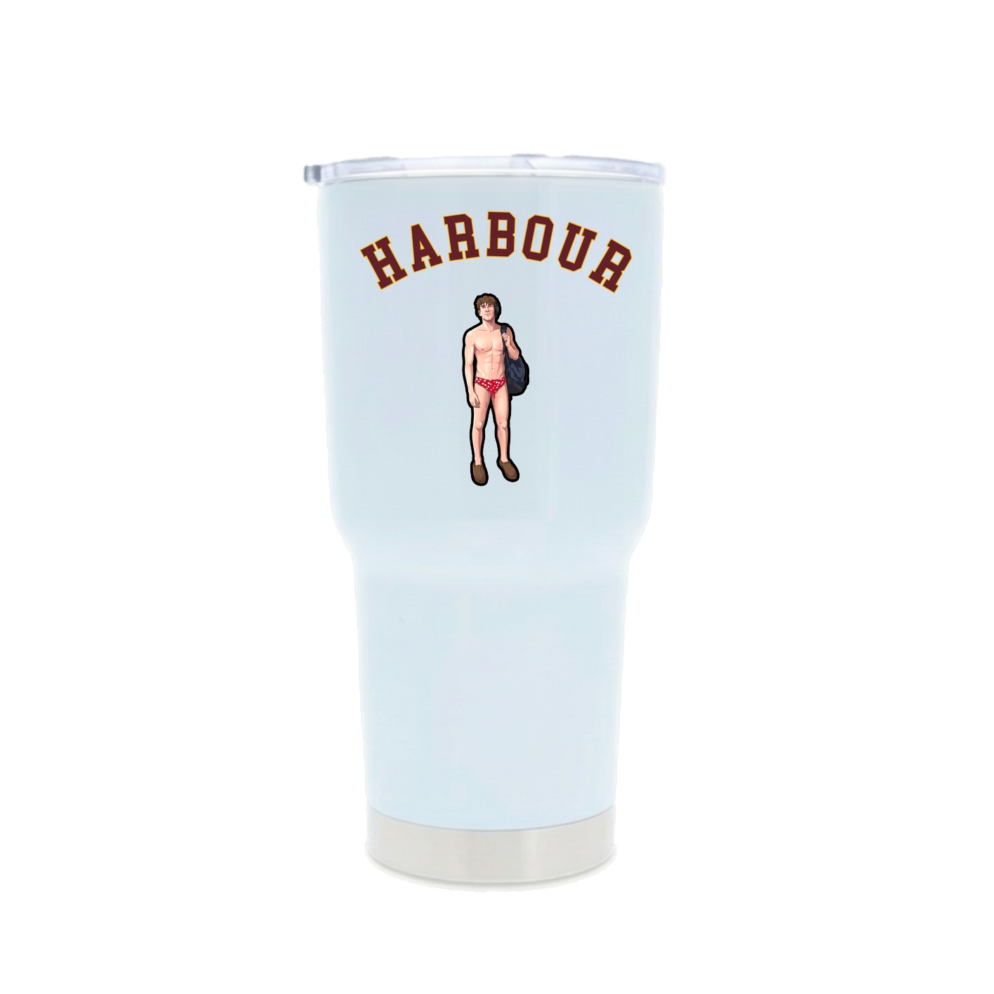 30oz Stainless Steel Tumbler — Shirsey Arch in White