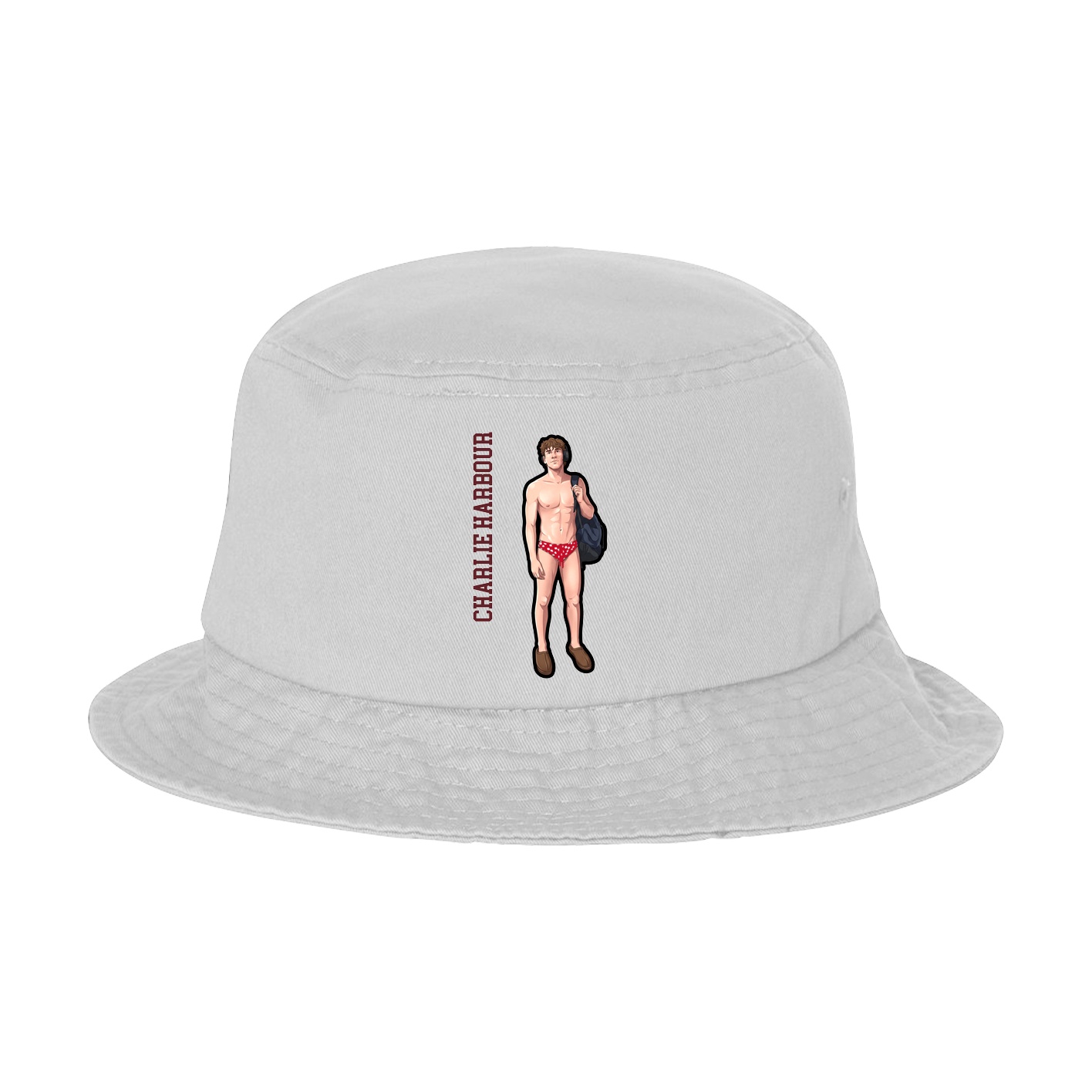 Bucket Cap — Name Vertical in White