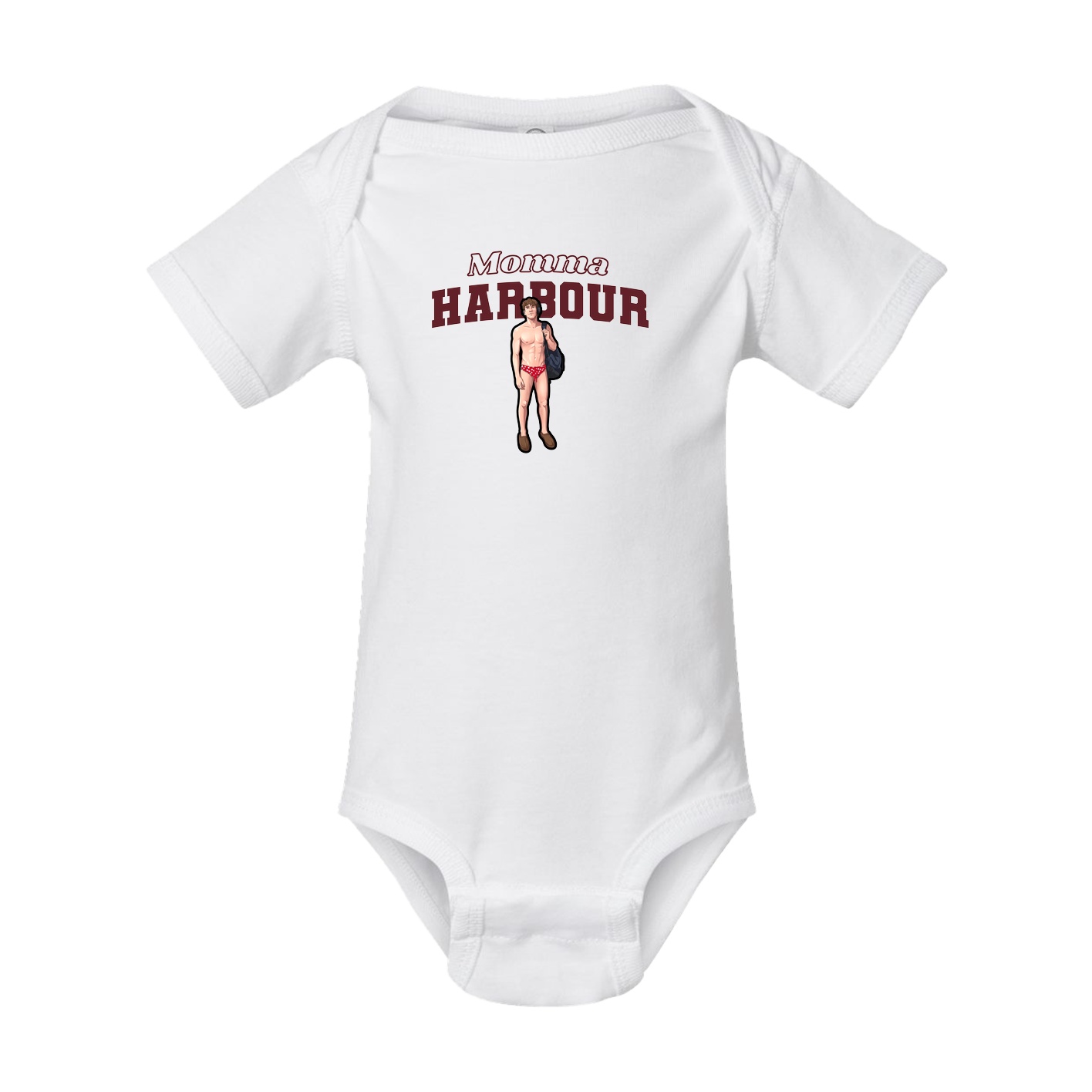 Baby Onesie — Mothers Day Block in White