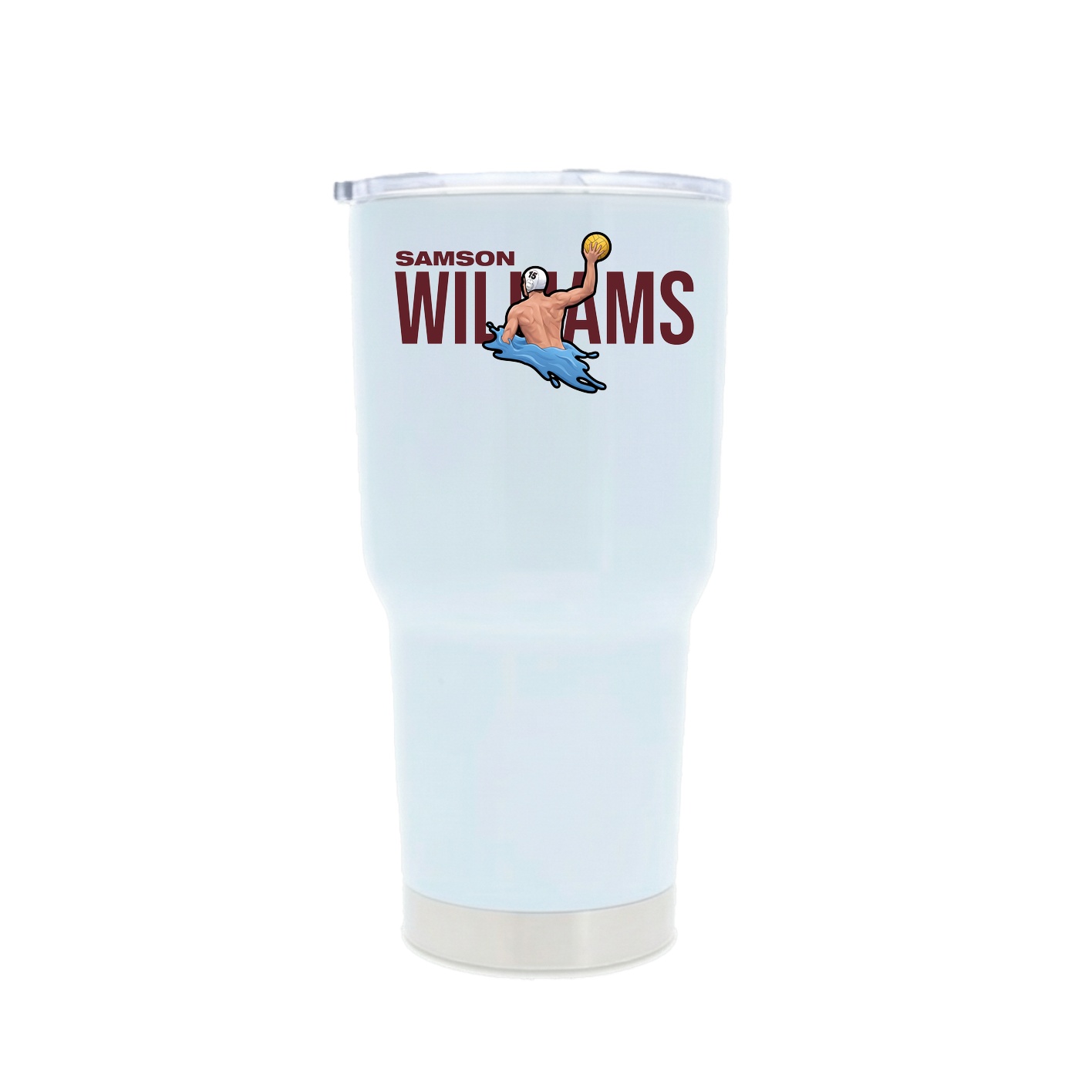 30oz Stainless Steel Tumbler — Player Name in White