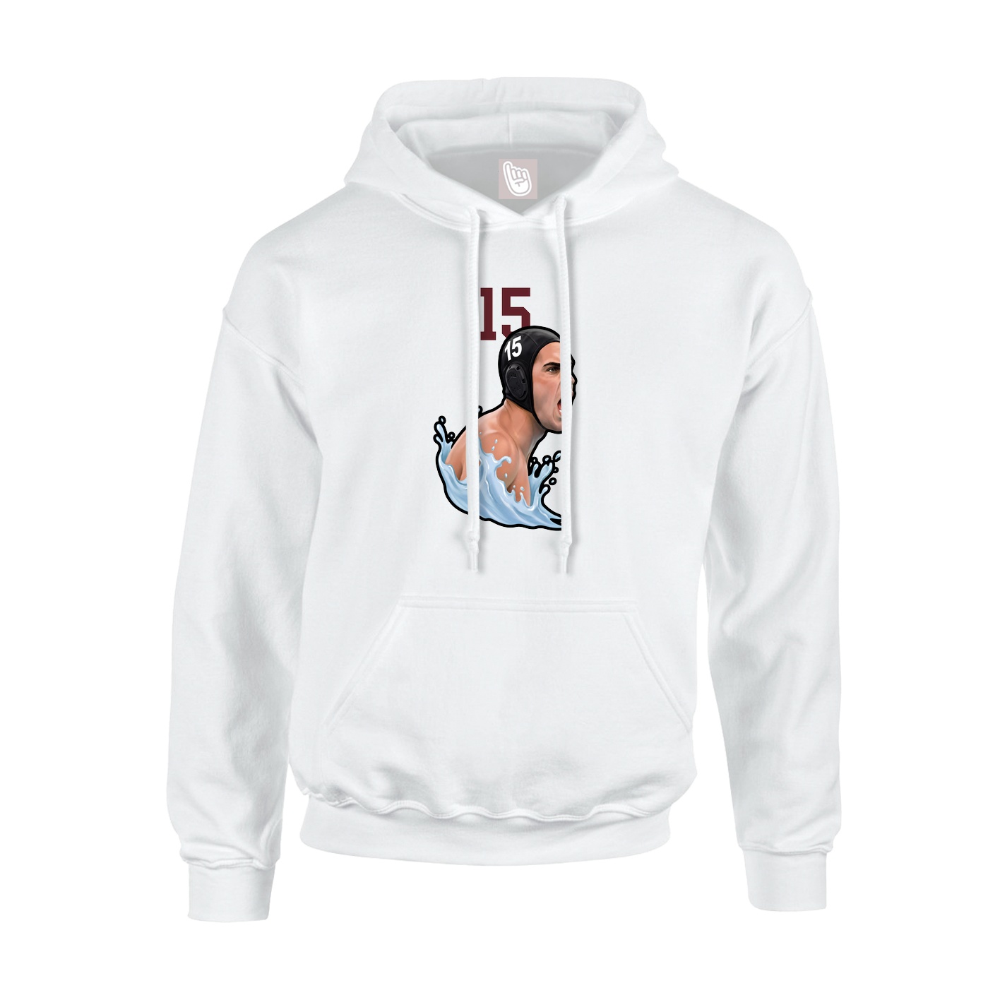Hoodie — Number Top in White