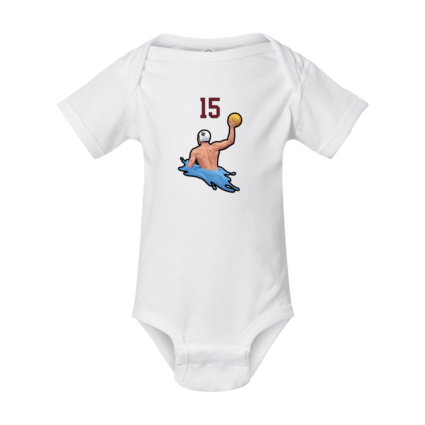 Baby Onesie — Number Top in White