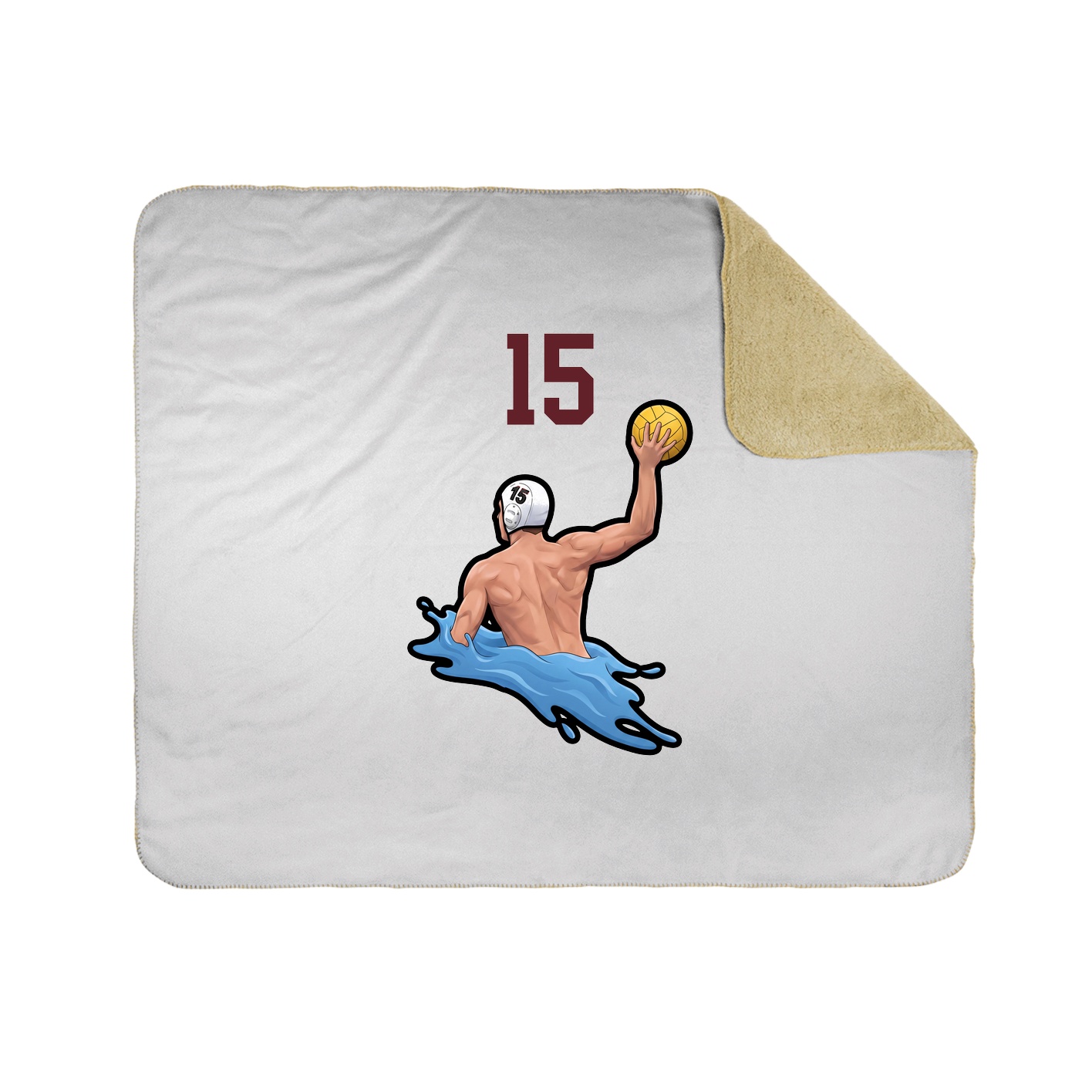 Throw Blanket — Number Top in White