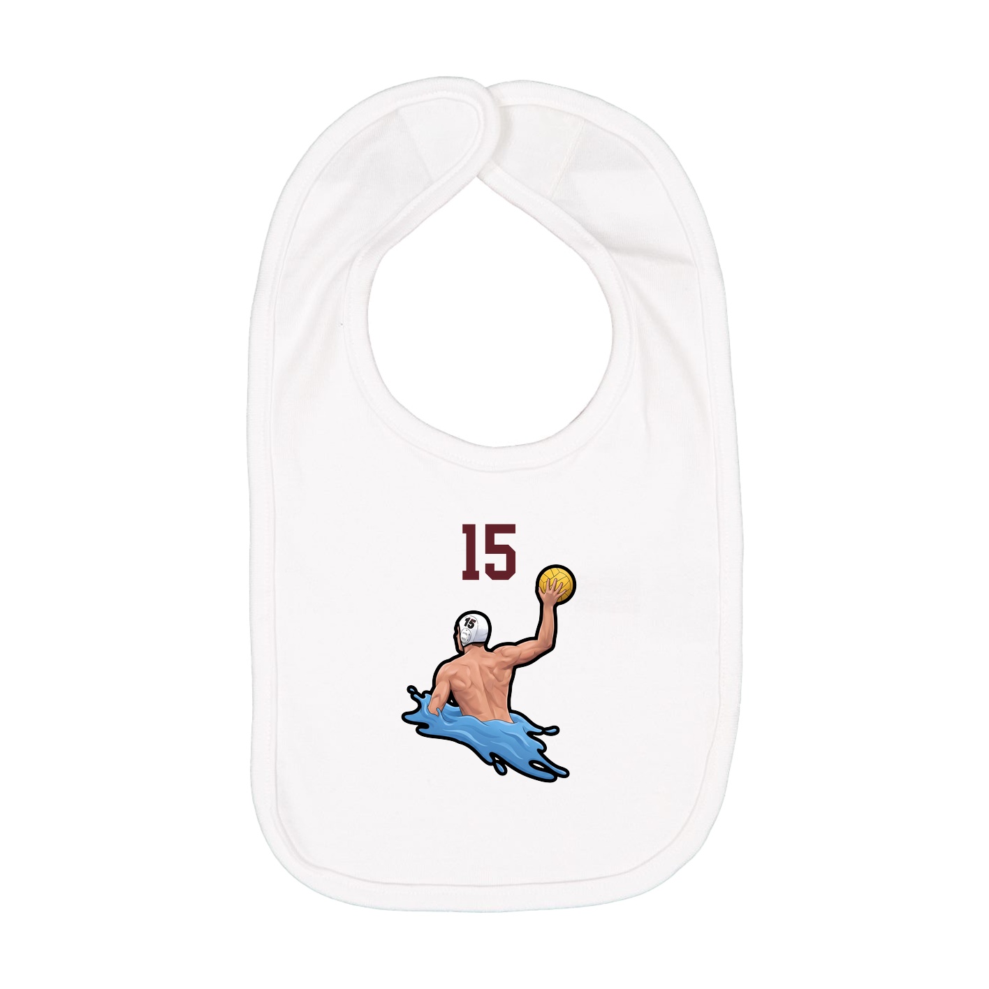 Infant Bib — Number Top in White