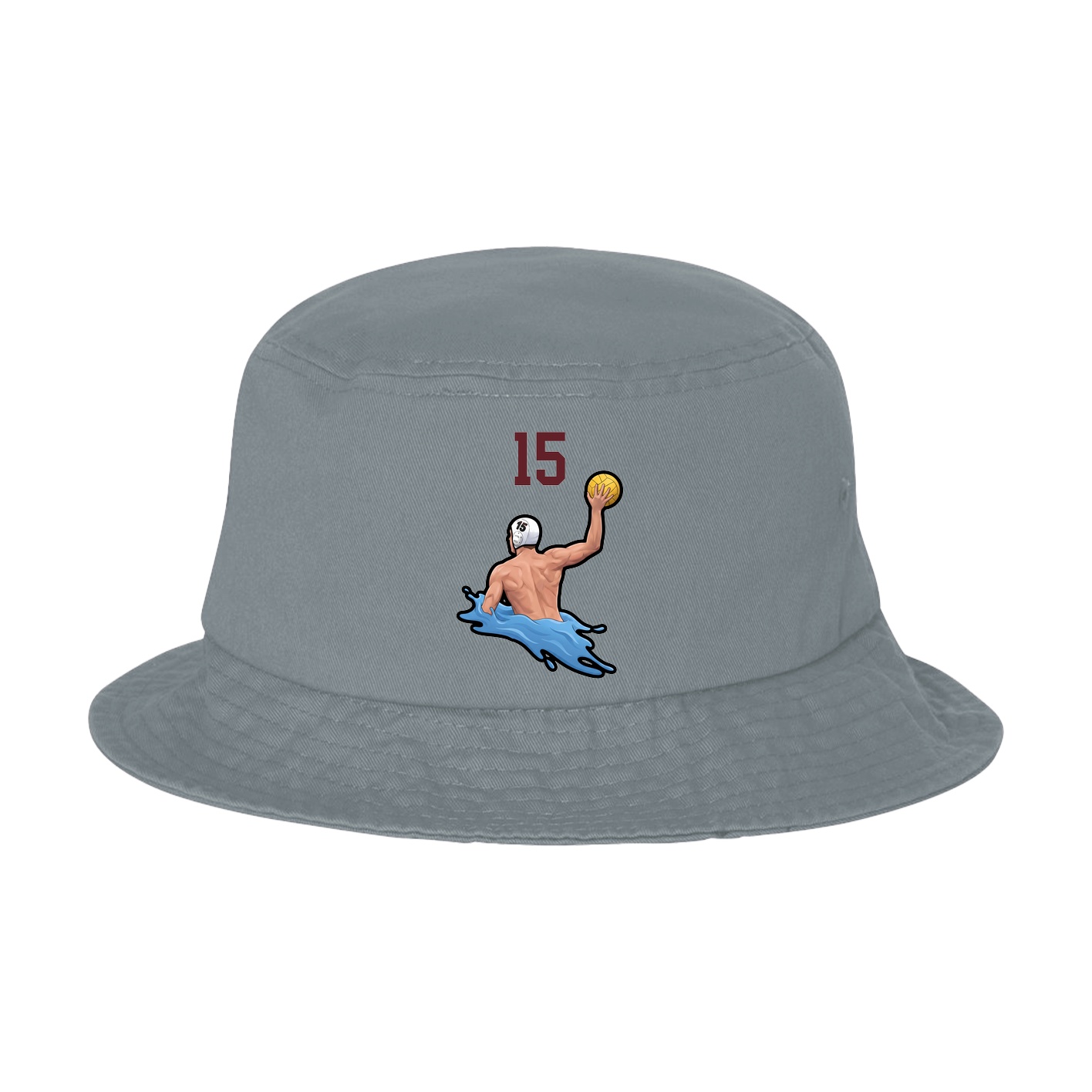 Bucket Cap — Number Top in Grey