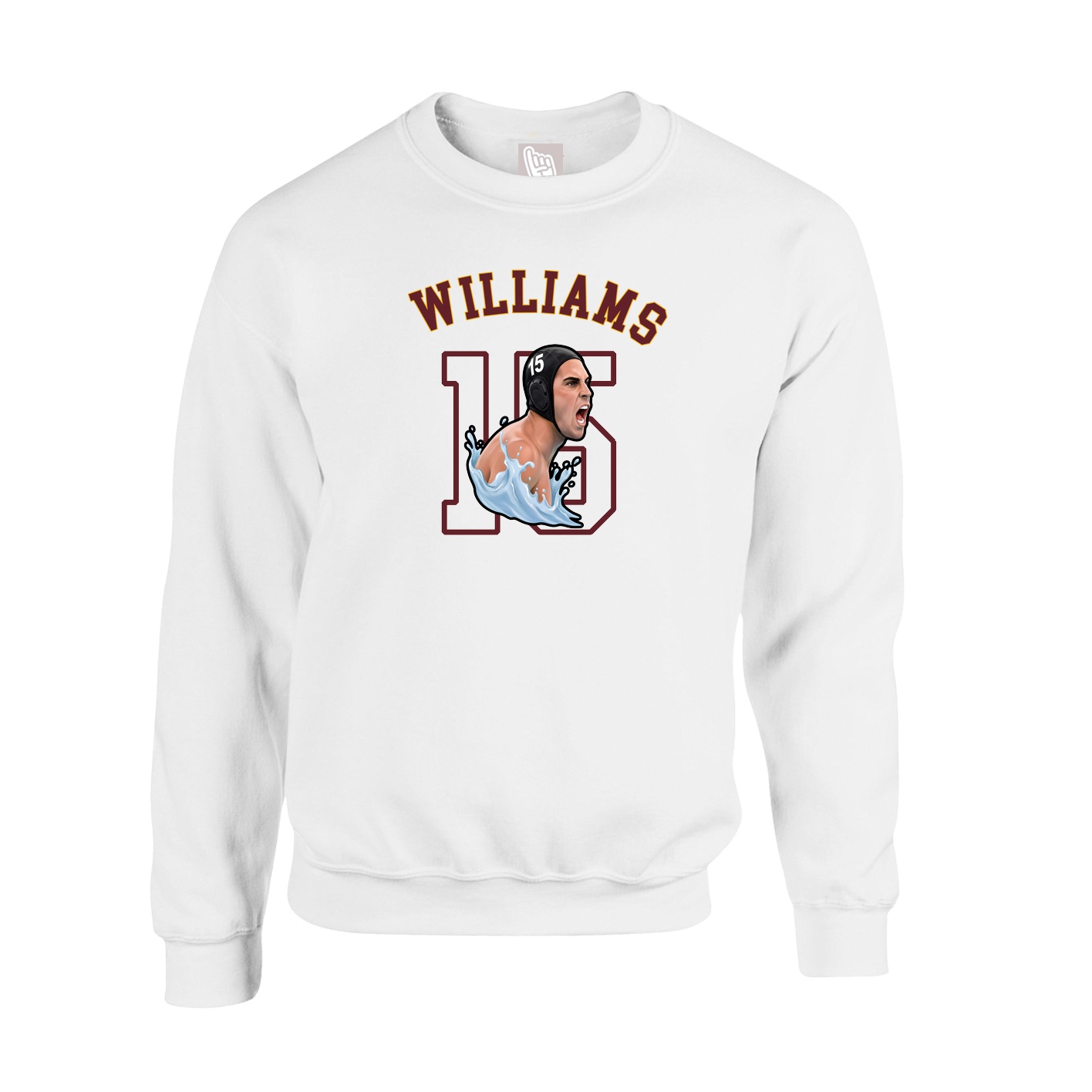 Fleece Crew — Shirsey Arch in White