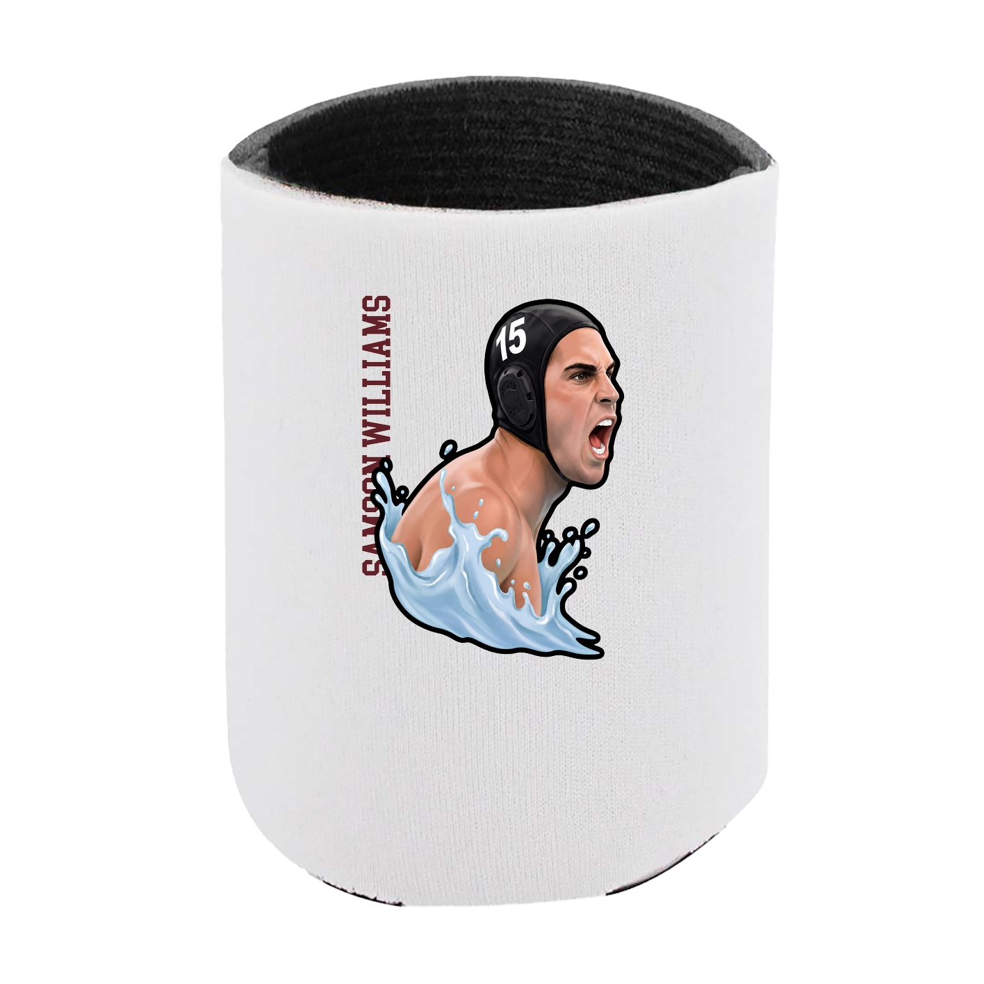 Can Holder — Name Vertical in White