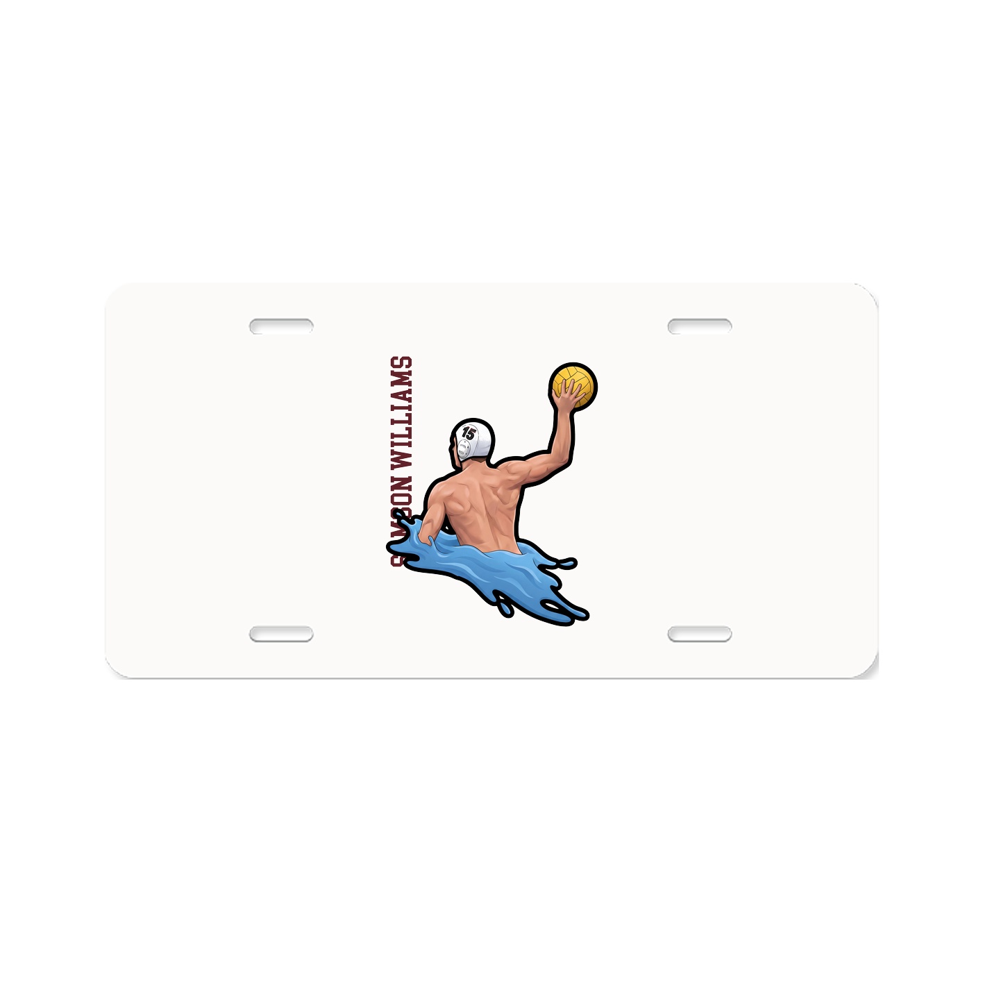 License Plate — Name Vertical in Classic