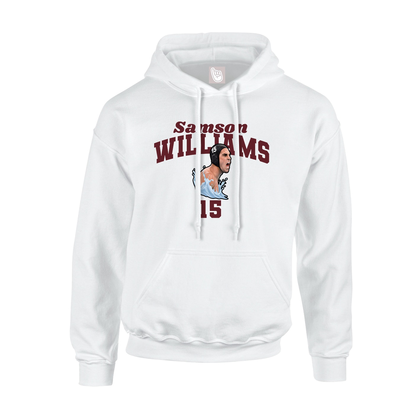 Youth Hoodie — Signature Arch in White