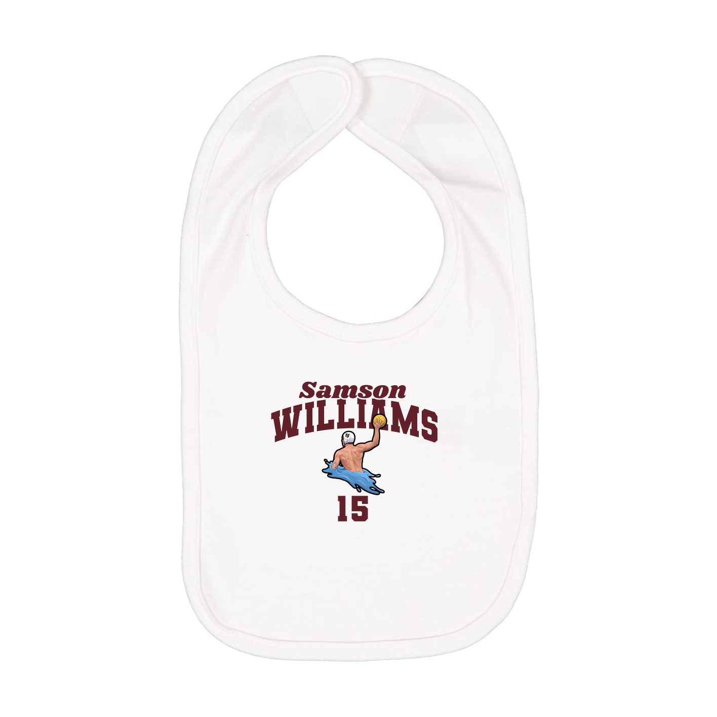 Infant Bib — Signature Arch in White