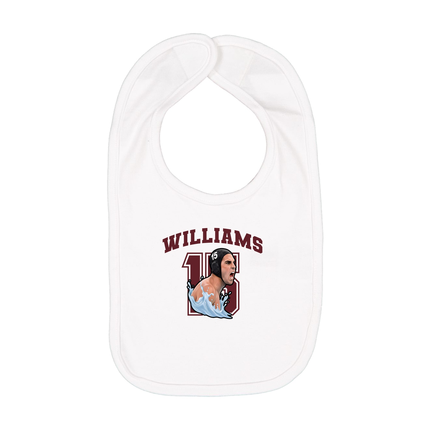 Infant Bib — Number in White