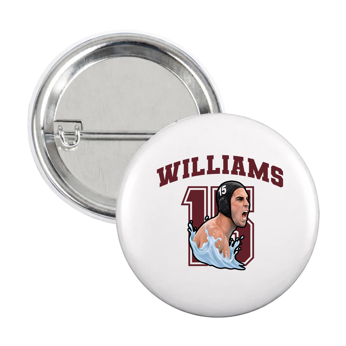 Game Day Button — Number in White