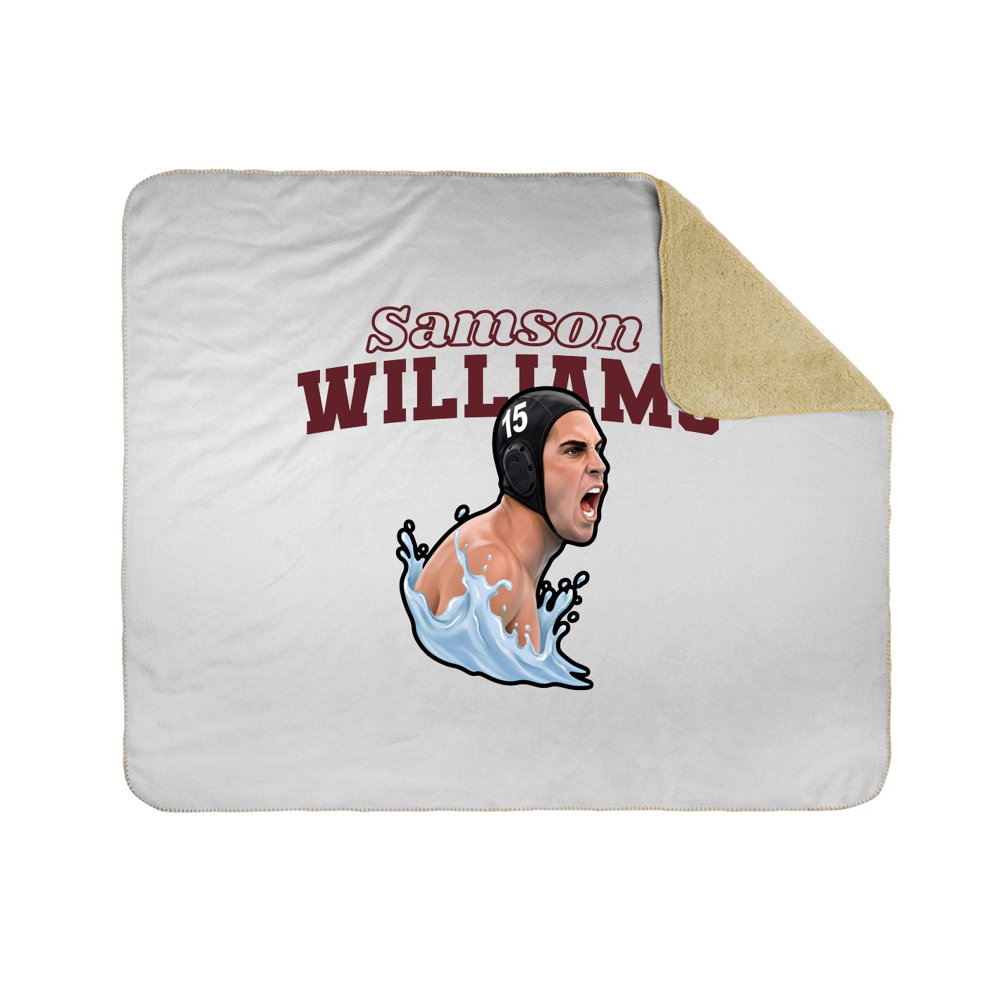 Throw Blanket — Name Arch in White