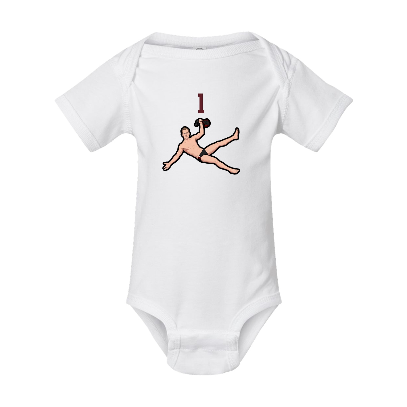 Baby Onesie — Number Top in White