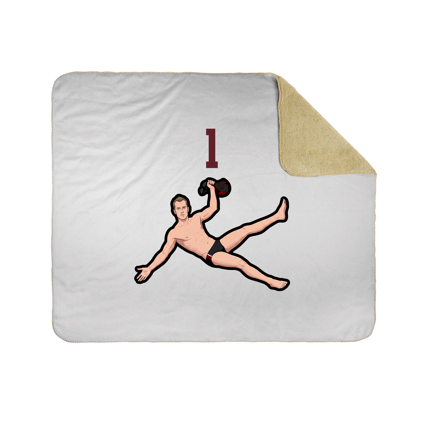 Throw Blanket — Number Top in White