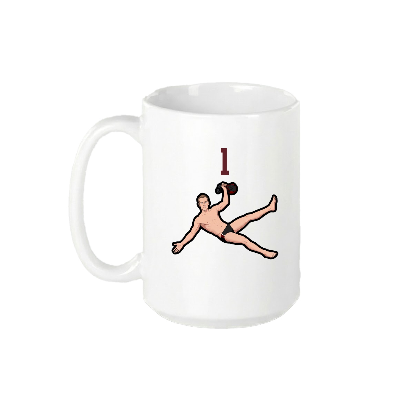15oz Coffee Mug — Number Top in White