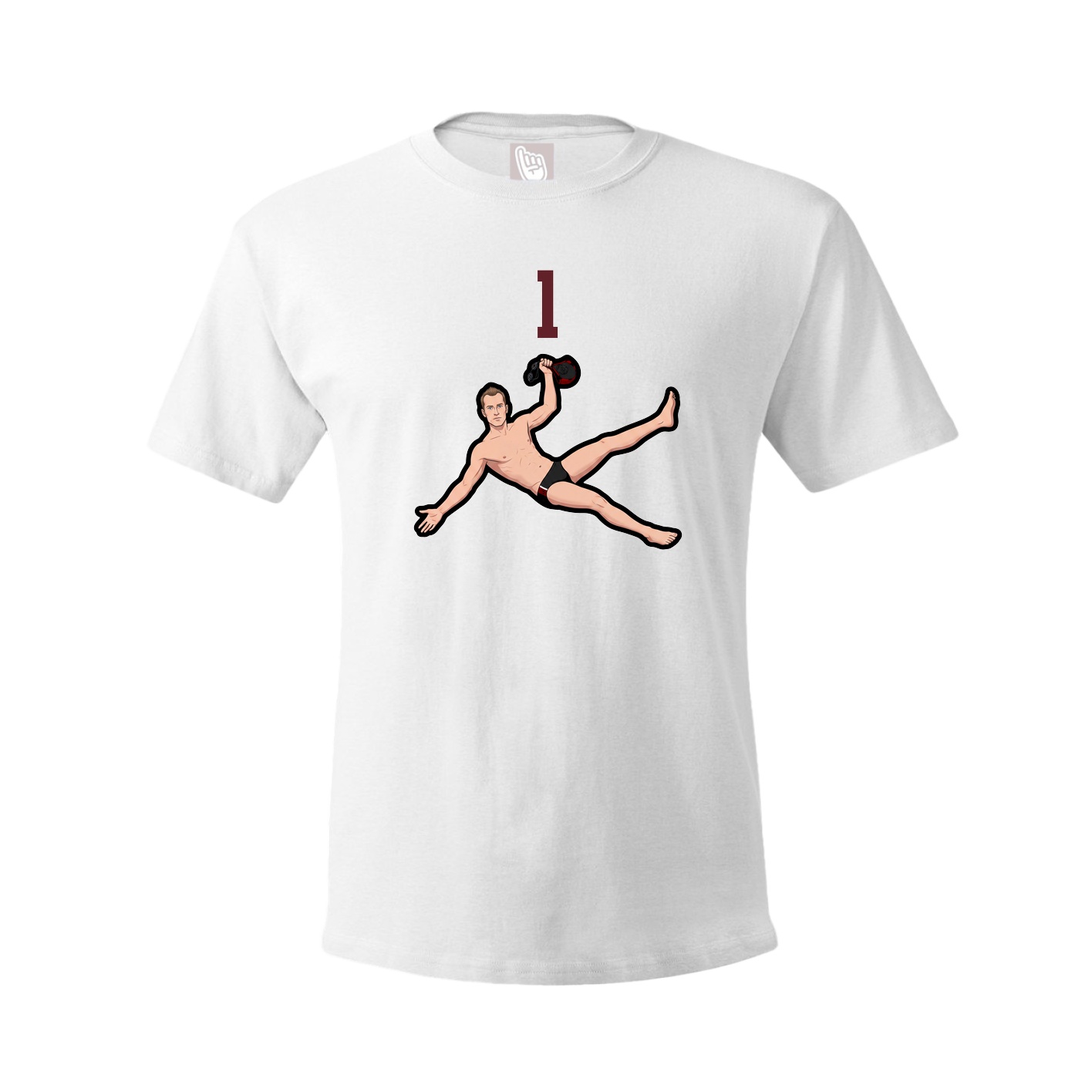 Youth Tee — Number Top in White